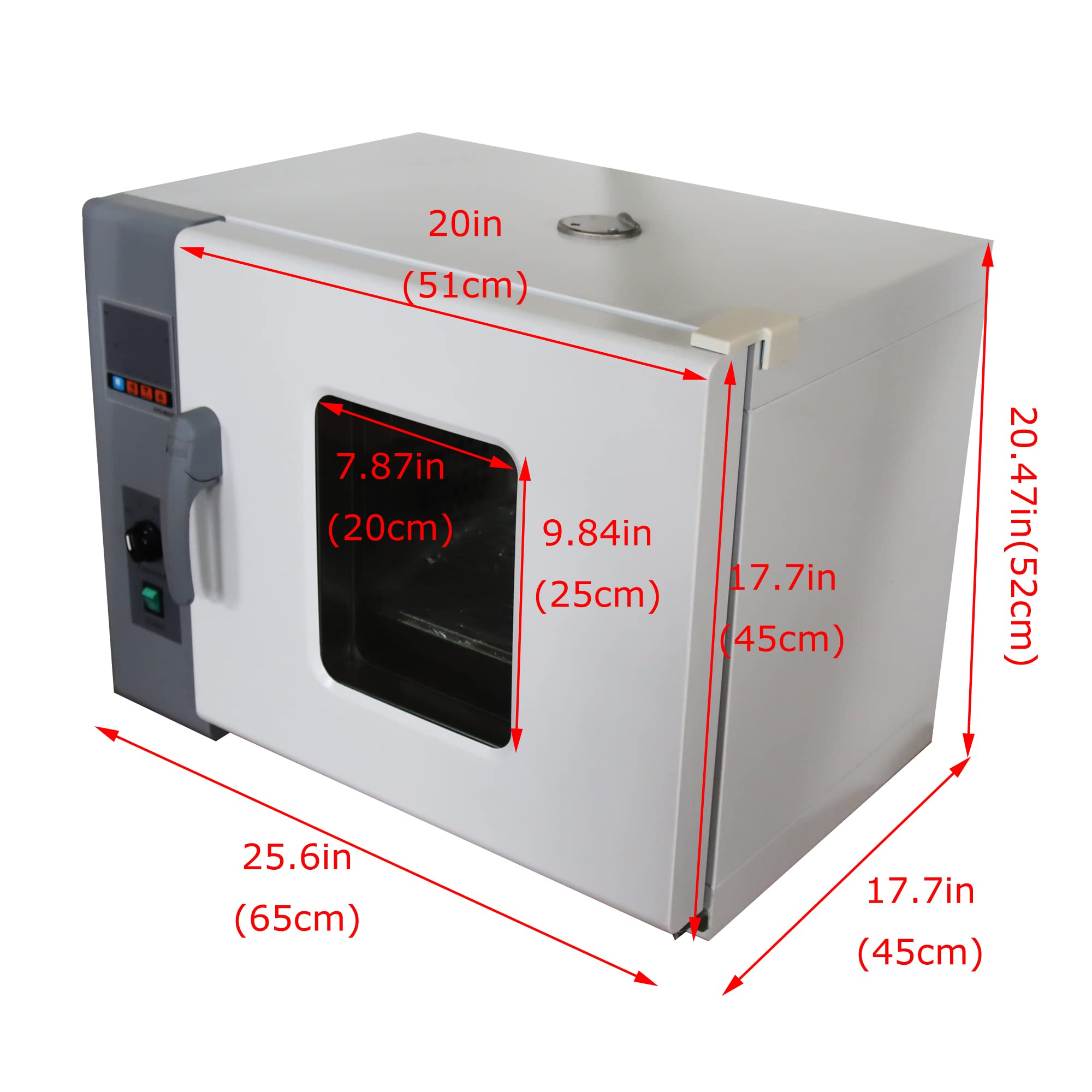 Digital Forced Air Convection Drying Oven - Lab Electric Blast Oven with Precise Temperature Control & Adjustable Fan Speed, 110V 1000W - Perfect for Laboratory, Industrial Baking, and Heat Treatment Applications