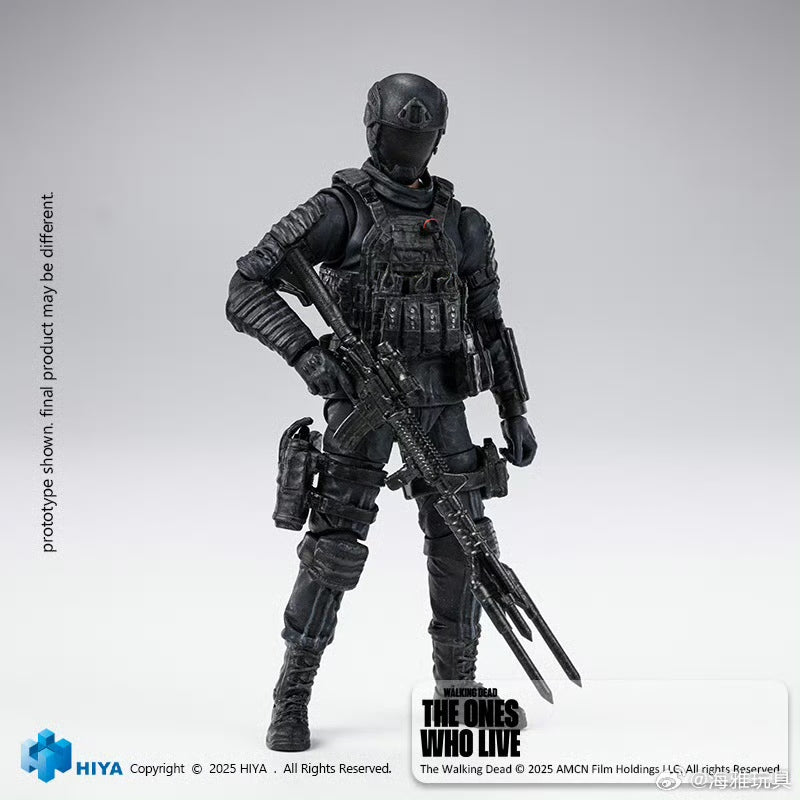 Pre Order 1/18 Hiya 4-Inch CRM Soldier Action Figure - The Walking Dead: The Ones Who Lived Collectible Mini Series | Perfect for Display, Diorama Scenes & TV Show Fans