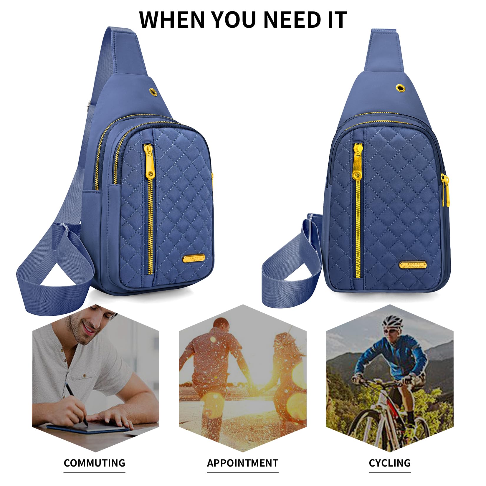 Stylish Unisex Crossbody Sling Bag for Women & Men - Lightweight Casual Shoulder Backpack - Perfect for Travel, Shopping, and Everyday Use
