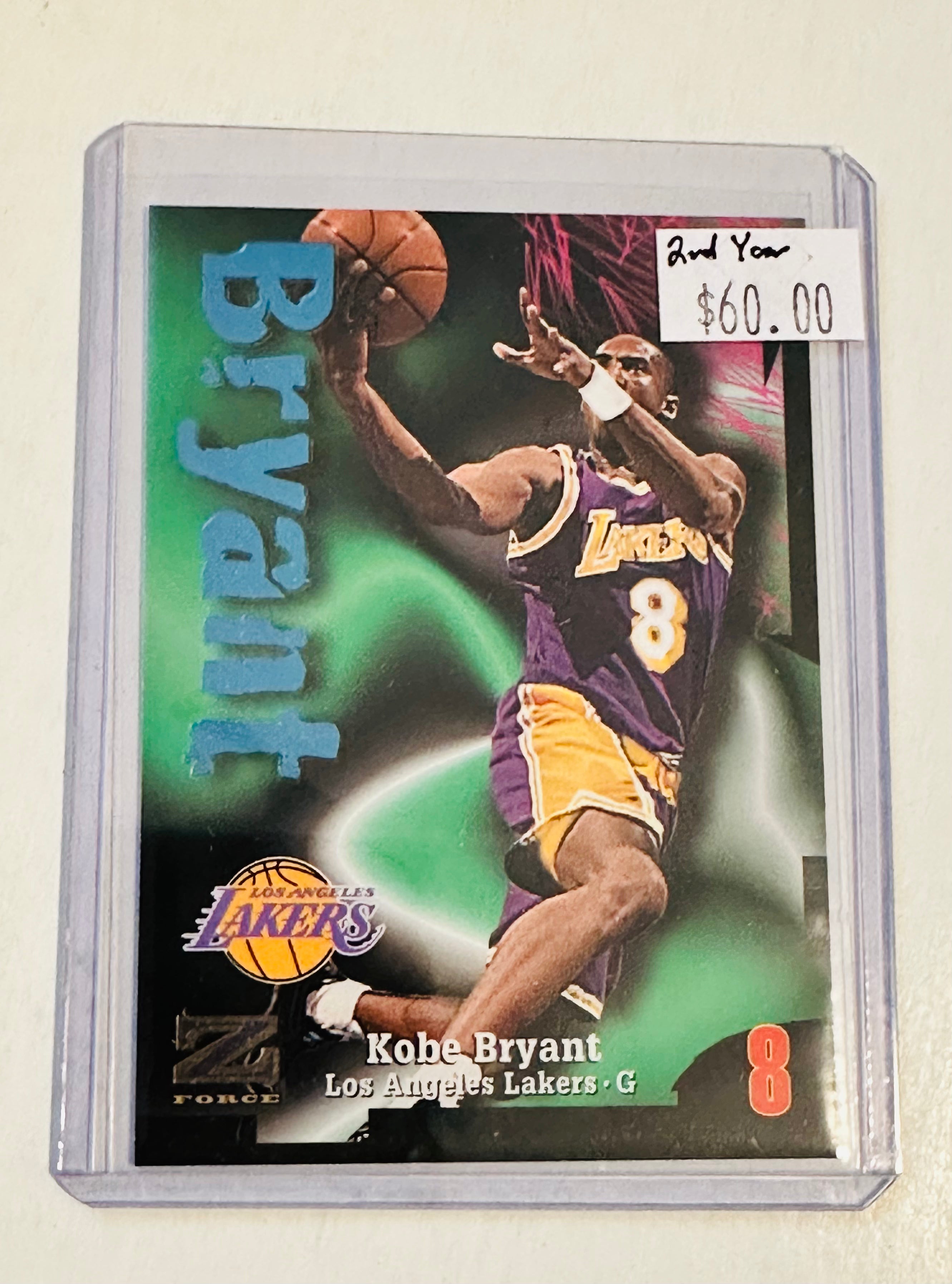 Kobe Bryant Z-Force Skybox Second Year Basketball Card - PSA Graded, Mint Condition | Rare Collectible for NBA Fans & Sports Memorabilia Enthusiasts