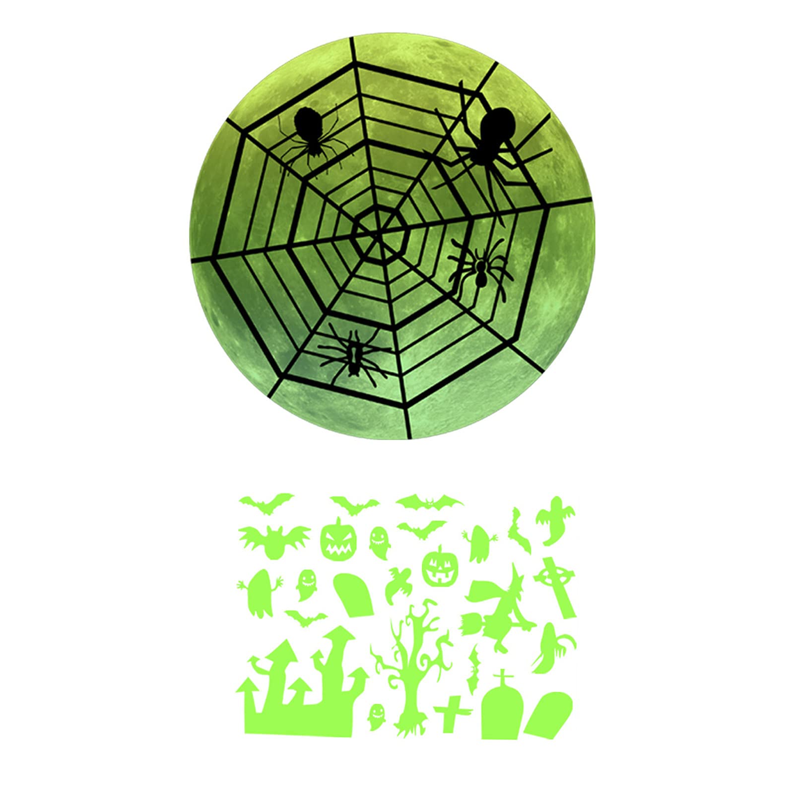 Scary Halloween Decorations - Glow in the Dark Ghost & Spider Wall Stickers for Spooky Home Party Decor | Perfect for Indoor & Outdoor Halloween Party Setup