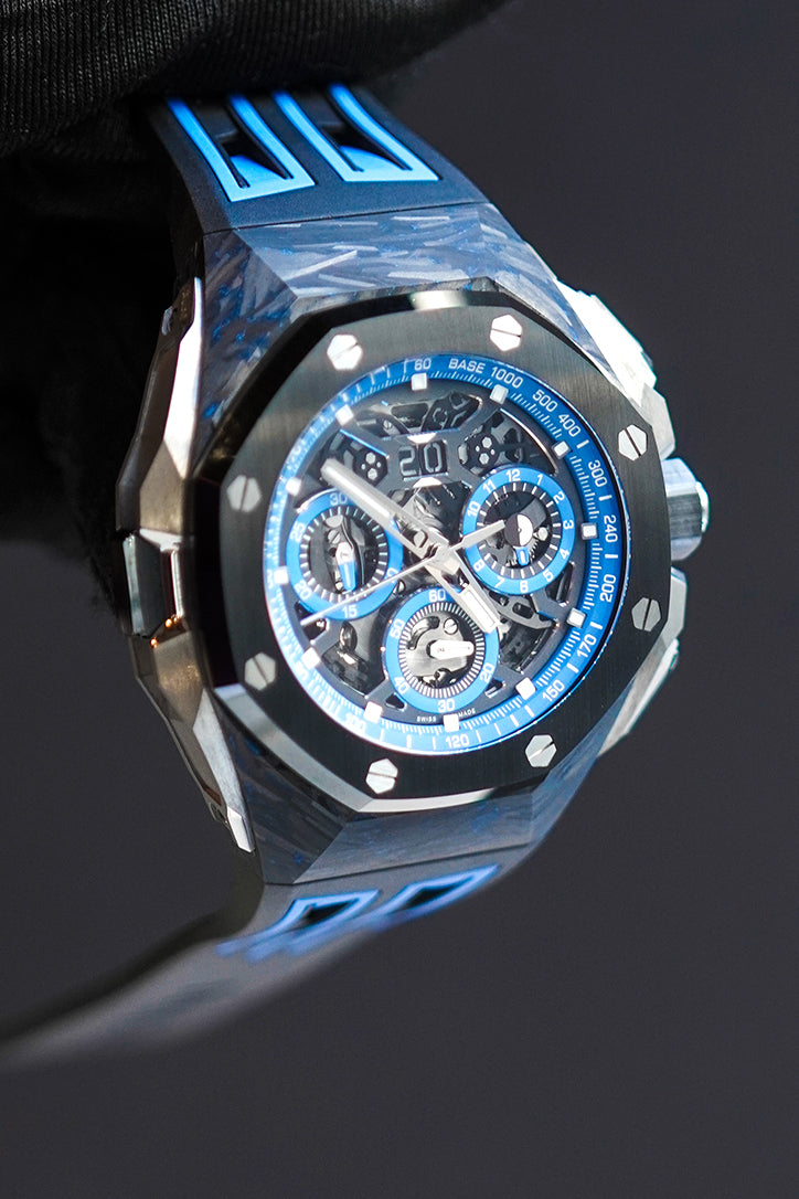 Audemars Piguet Royal Oak Concept 43mm Openworked Carbon Watch 26650FO.OO.D353CA.01 - Luxury Men's Skeleton Dial Timepiece for Business & Formal Occasions