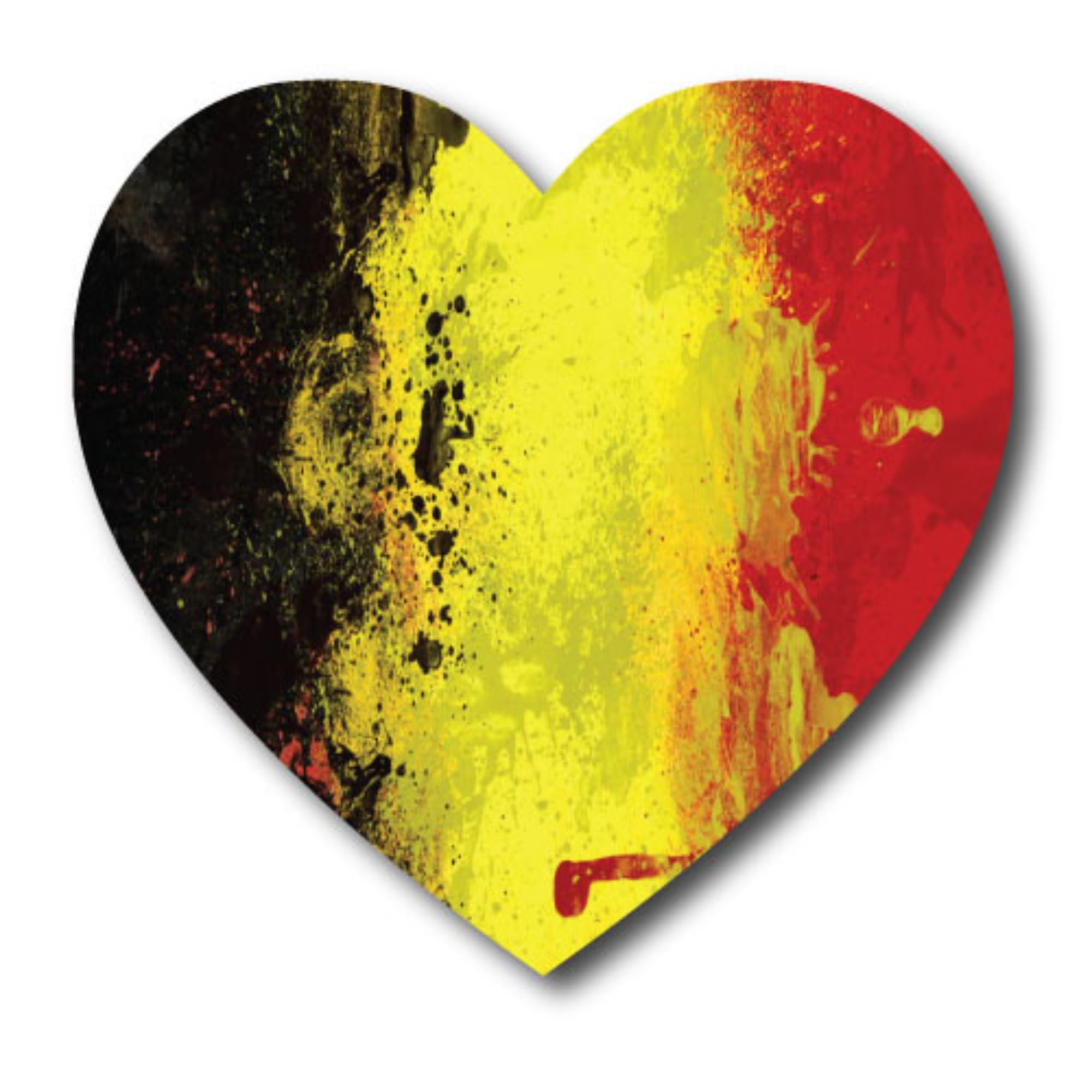 Belgium Belgian Brussels Flag Heart Magnet - 5 Inch Heavy Duty Car Magnet for Vehicles, Trucks & SUVs - Strong Adhesive for Any Magnetic Surface - USA Made Cultural Decoration - Perfect for Travel Enthusiasts, Proud Belgians & Car Decor