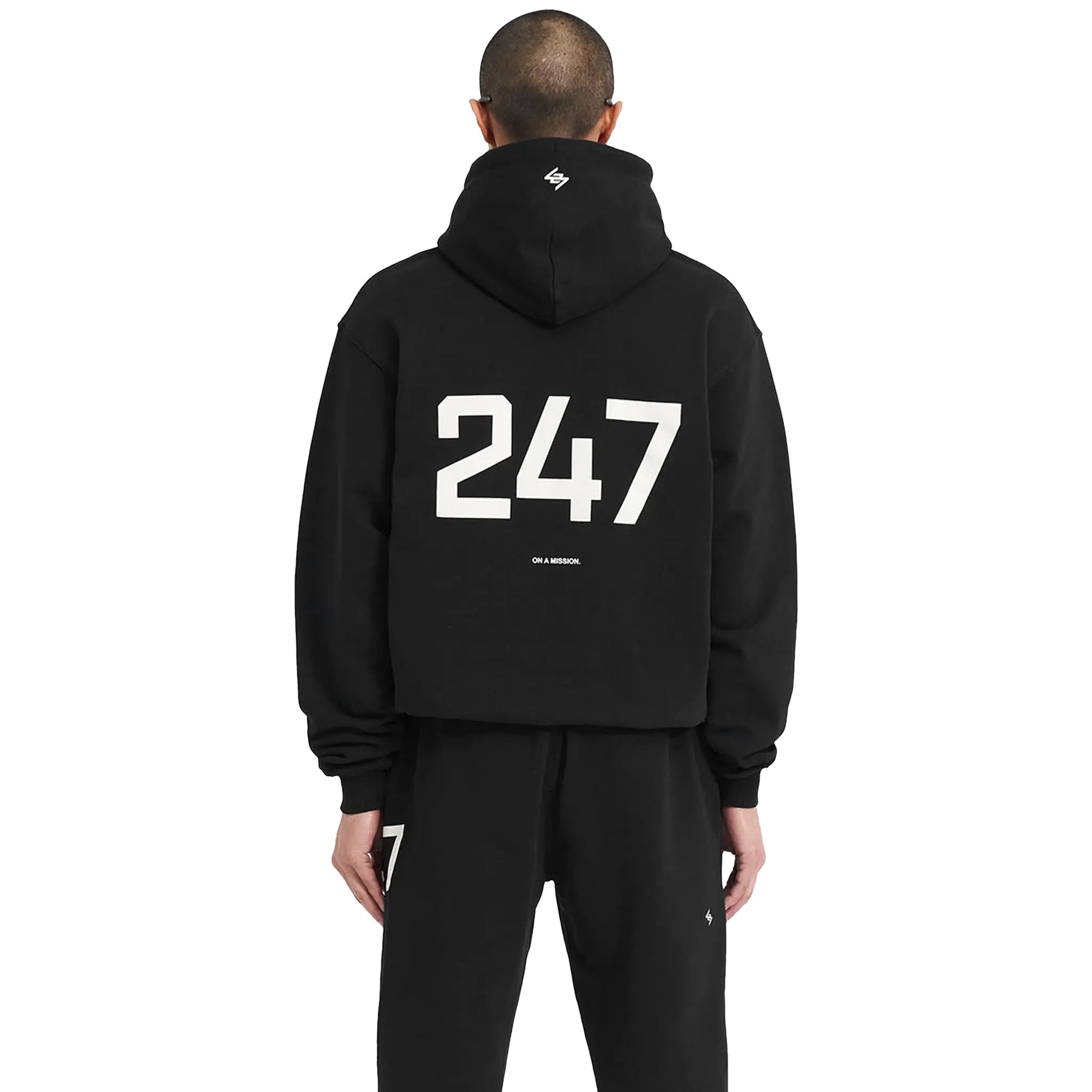 Represent 247 Oversized Jet Black Hoodie for Men & Women - Streetwear Fashion, Comfortable Pullover Sweatshirt - Perfect for Casual Wear, Gym, and Outdoor Activities