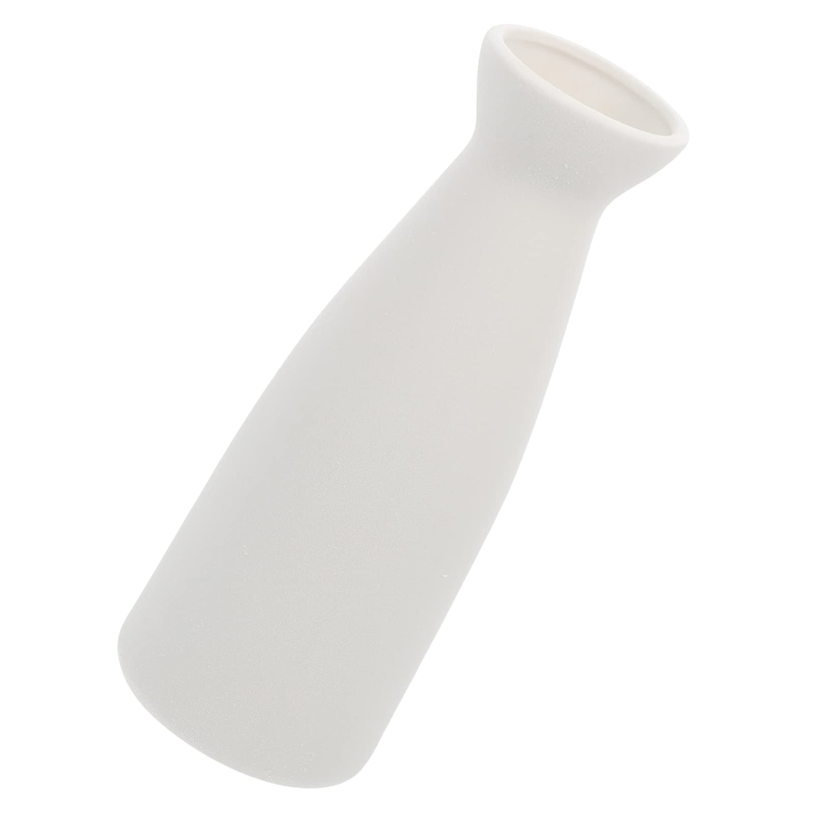 VOSAREA Black Ceramic Hydroponics Vase - Minimalist Home & Office Decor for Dried Flowers, Plants, and Accent Pieces (White) - Perfect for Living Room, Bedroom, Desk, and Shelf Decoration
