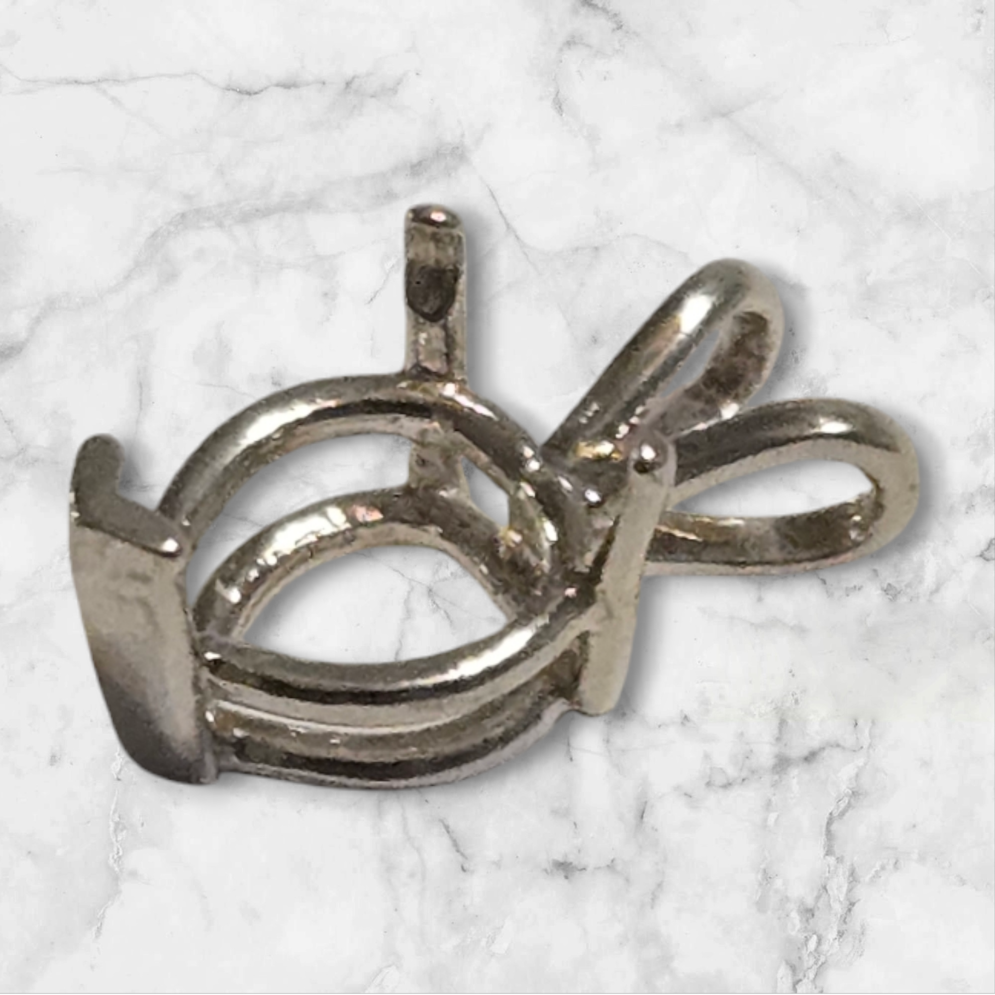 925 Solid Sterling Silver 5mm Heart 3 Prong Pendant Setting - Handcrafted in USA - Perfect for Necklaces, Bracelets & Jewelry Making (161 030/141 030)