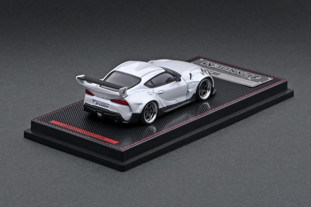1/64 Scale PANDEM Toyota Supra A90 Diecast Model Car - Pearl White Finish | Collectible Toy for Car Enthusiasts & Perfect Gift for Racing Fans