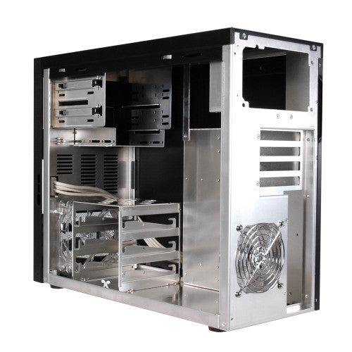Lian Li PC-A03 Mini Tower Computer Case - Compact ATX Mid Tower Chassis for Gaming PC Builds, Black - Perfect for Home Office & Gaming Setups