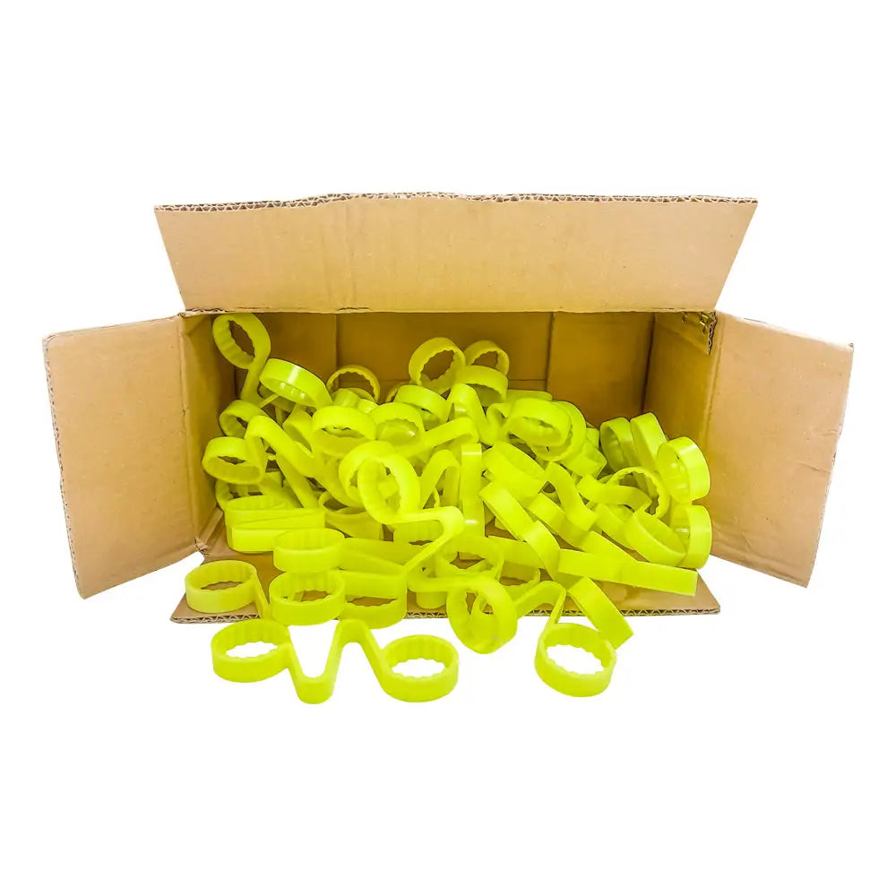 Checklink 33mm Yellow Wheel Nut Indicator/Retainer - 50 Pack | Lug Nut Locks for Truck & Trailer Tires | Prevent Loose Wheel Nuts While Driving