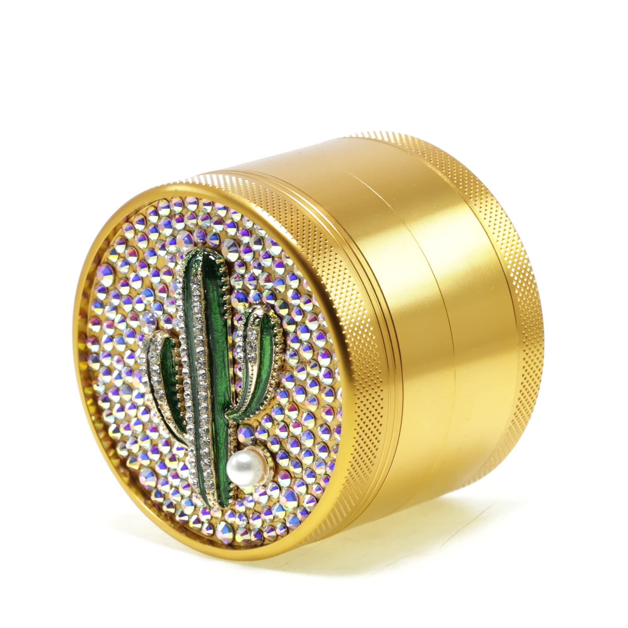 2.5 Inch Gold Herb Grinder - Premium Metal Spice Crusher for Herbs, Tobacco, and Spices | Perfect for Cooking, Smoking, and DIY Blends