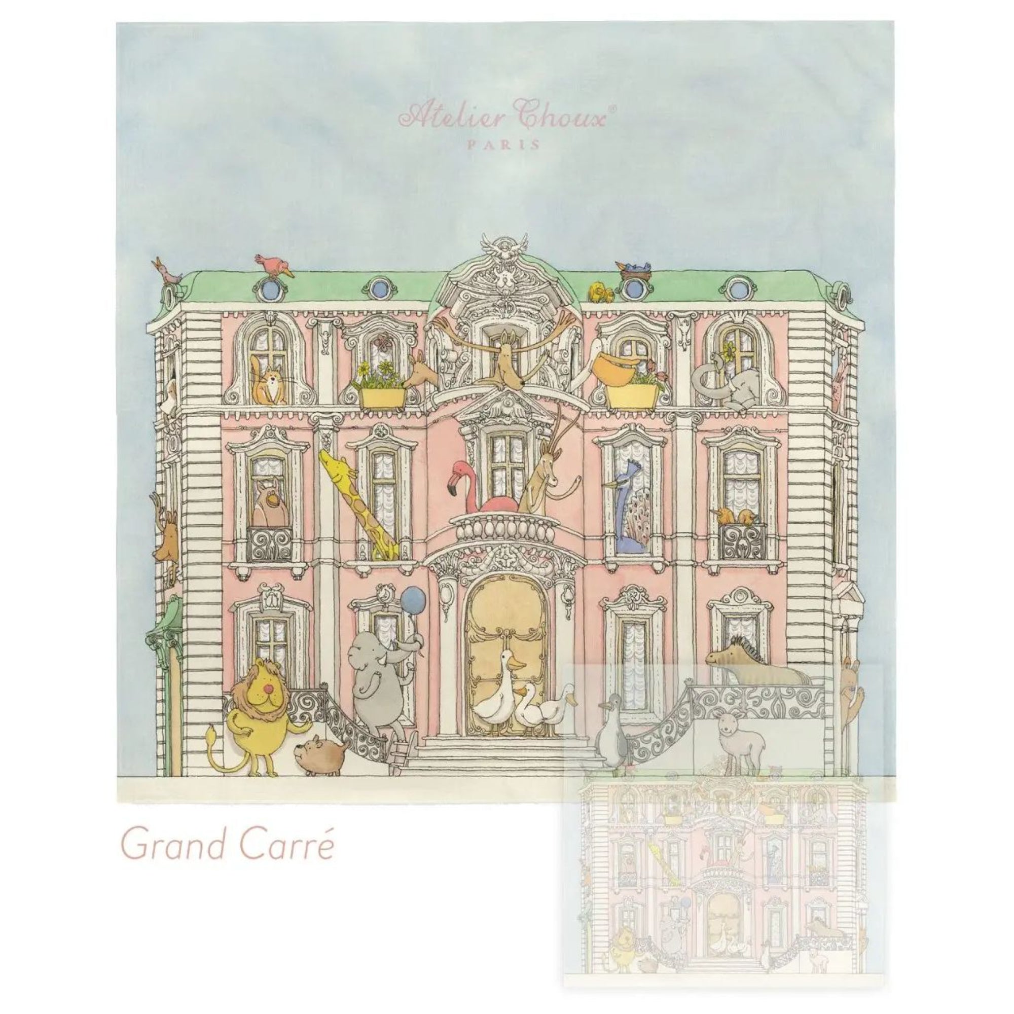 Atelier Choux Grand Muslin Monceau Mansion - Luxury Baby Swaddle Blanket for Newborns & Infants | Perfect for Nursery, Photography & Gift Giving