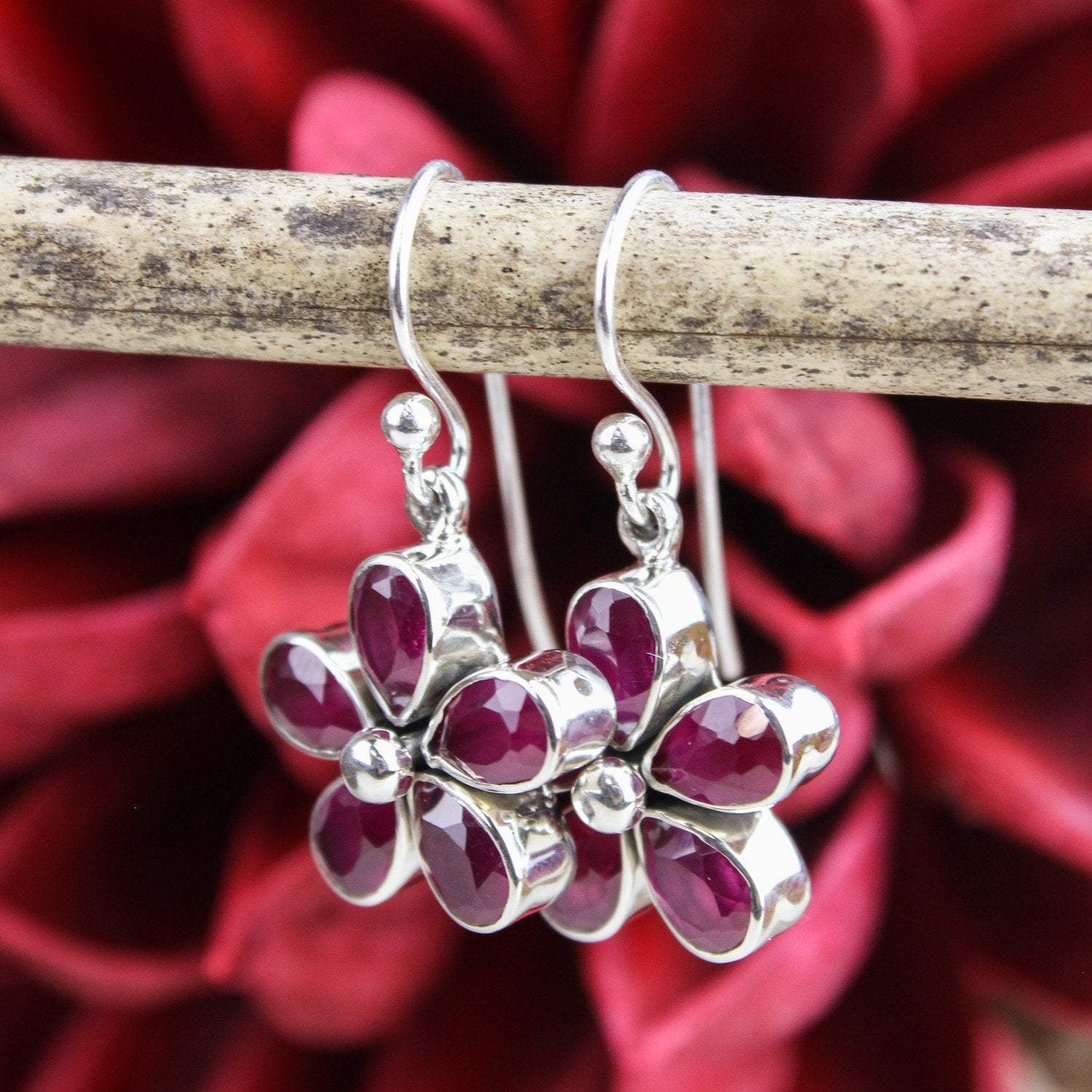 Exquisite Genuine Ruby Stud Earrings for Women - 14K Gold Plated Elegant Jewelry Gift for Birthday, Anniversary & Special Occasions | Perfect for Parties, Weddings & Date Nights