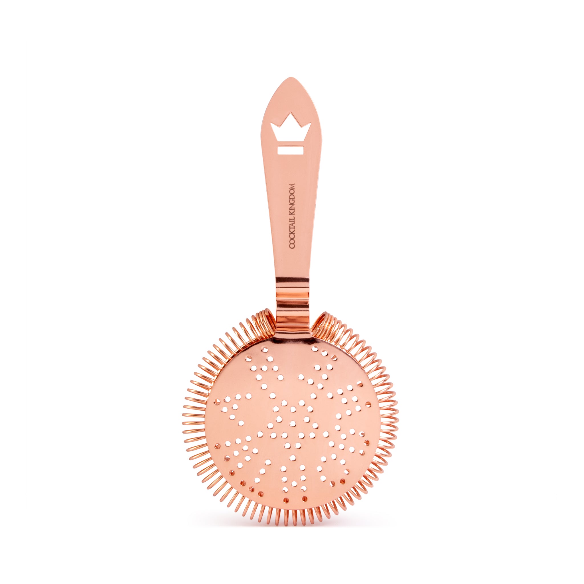 Vintage Style Cocktail Strainer - Copper Plated Bar Tool for Mixing Drinks, Perfect for Home Bars, Cocktail Parties & Professional Bartending