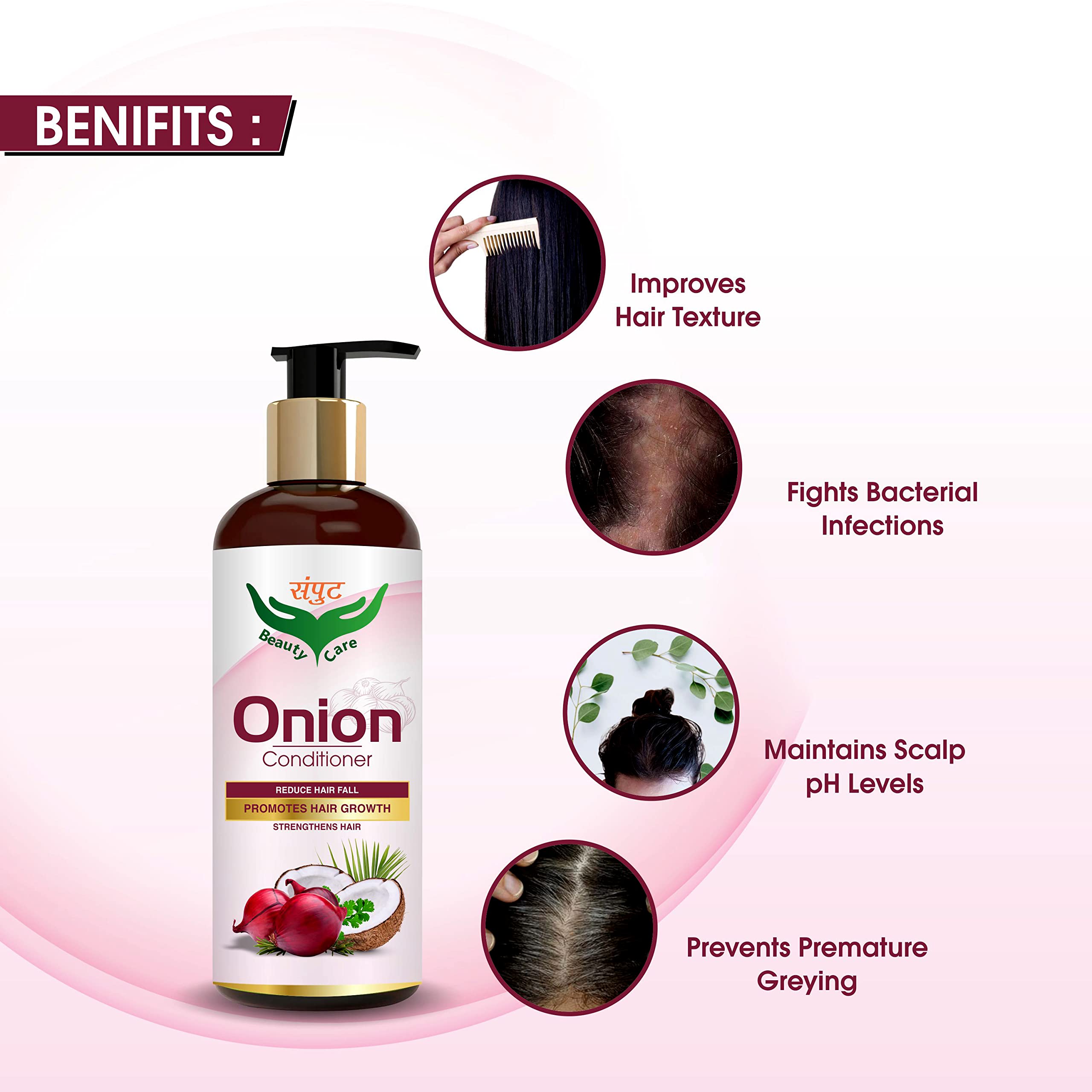 Adivasi Herbal Onion Hair Conditioner for Hair Growth & Fall Control - 100ml for Men & Women | Strengthens & Nourishes Hair for Daily Use