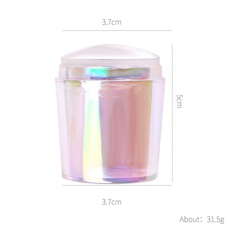 Clear Jelly Nail Stamper for French Tips - Transparent Silicone Rubber Nail Polish Stamper | DIY Nail Art at Home, Salon & Party Manicures