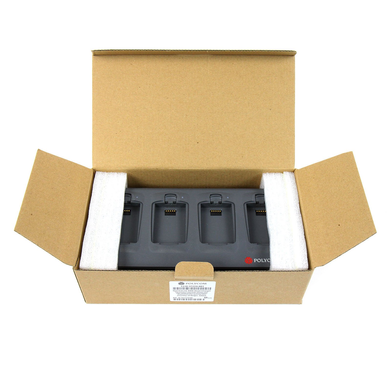 Polycom 1310-37224-701 SpectraLink 8400 Series Quad Charger - Fast Charging Station for 4 Phones | Office & Warehouse Communication Device Accessory