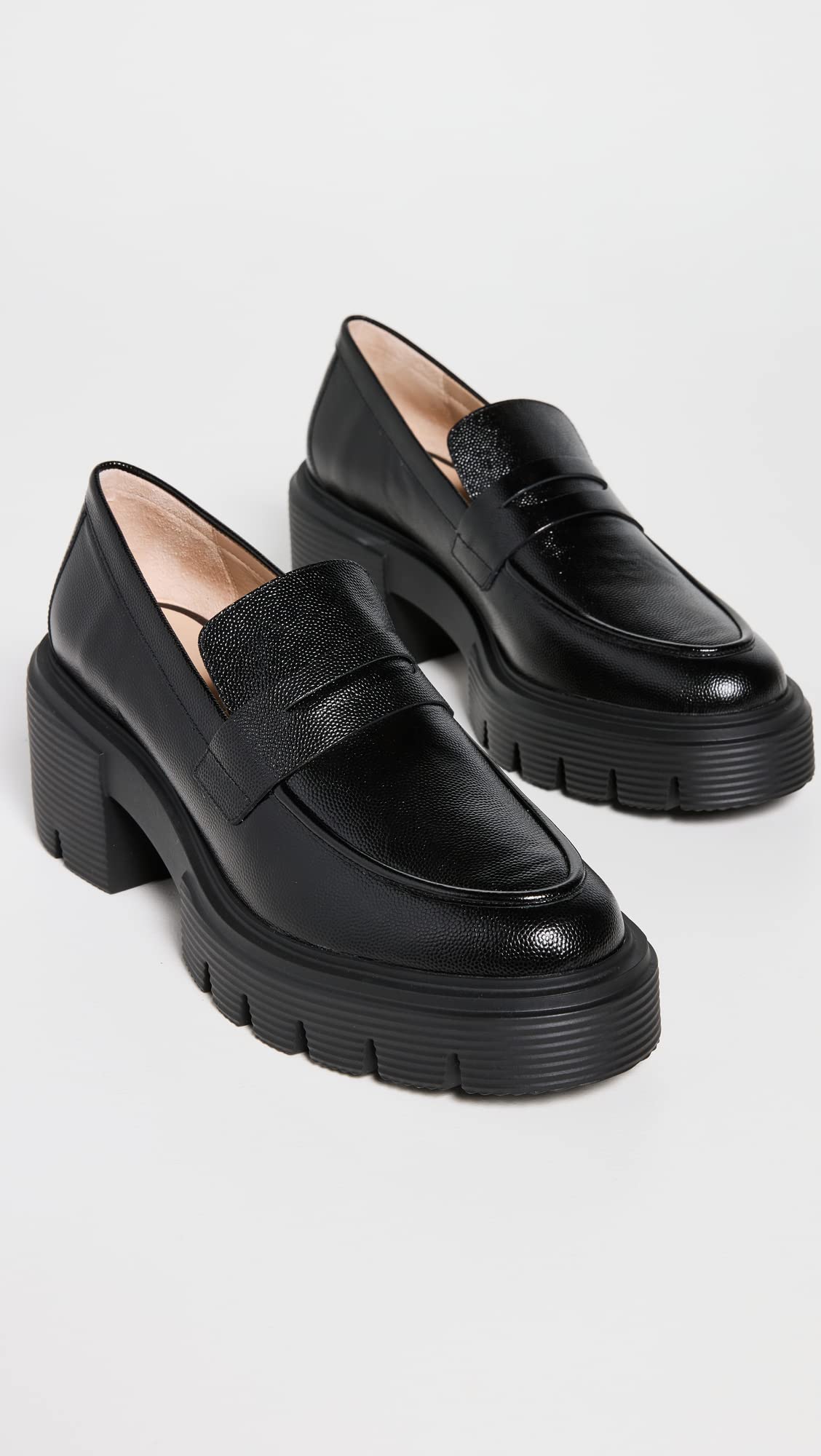 Stuart Weitzman Women's Soho Loafers - Comfortable Leather Slip-On Shoes for Work, Office & Casual Wear | Stylish & Durable Women's Loafers for Everyday Use