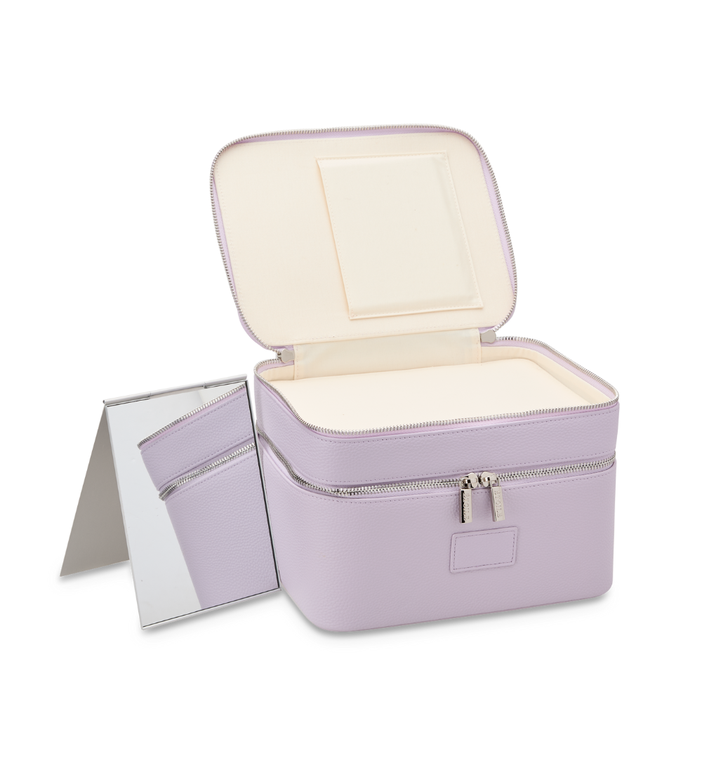 Duo Vanity Case - Travel Makeup Organizer with Mirror, Perfect for Women's Cosmetic Storage & On-the-Go Beauty Essentials | Ideal for Home, Office & Vacation Use