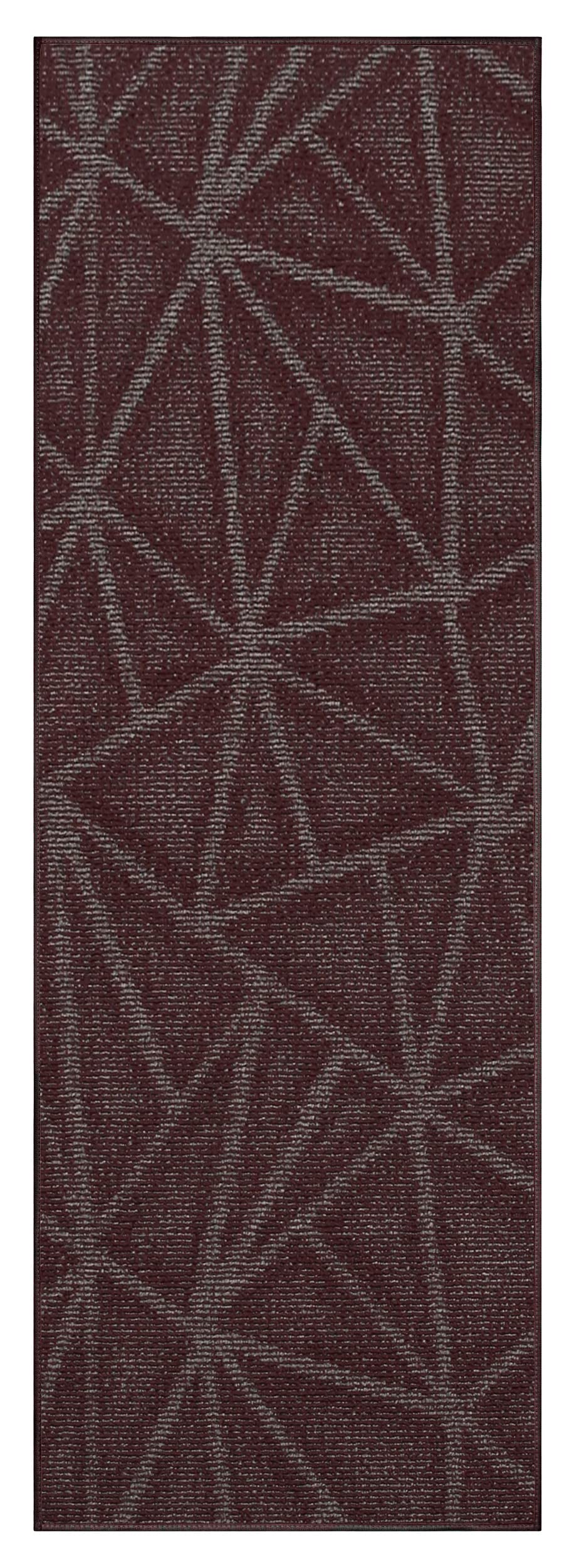 Modern Burgundy Indoor/Outdoor Commercial Rug - 2' x 30' Runner for Living Room, Dining Room, Bedroom | Durable USA-Made Area Rug for Home & Office Decor