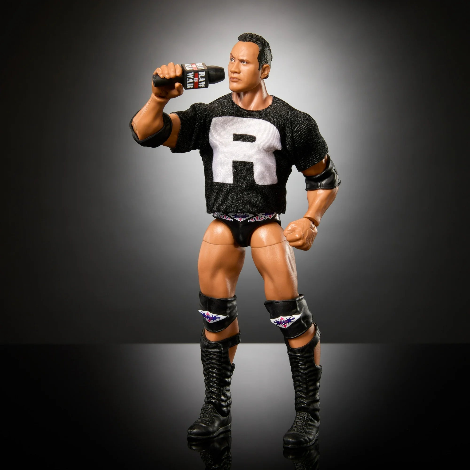 WWE Monday Night War Elite Collection The Rock Action Figure - Authentic Collectible for WWE Fans & Wrestling Enthusiasts | Perfect for Display, Gifts, and Memorabilia