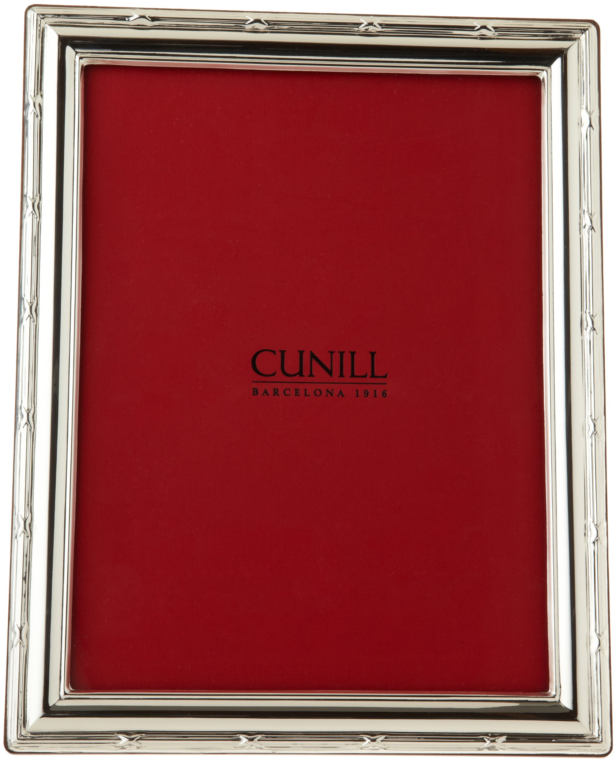 Cunill Barcelona Sterling Silver Reed and Ribbon Photo Frame 8x10 Inches - Perfect for Wedding, Anniversary, and Home Décor Gifts