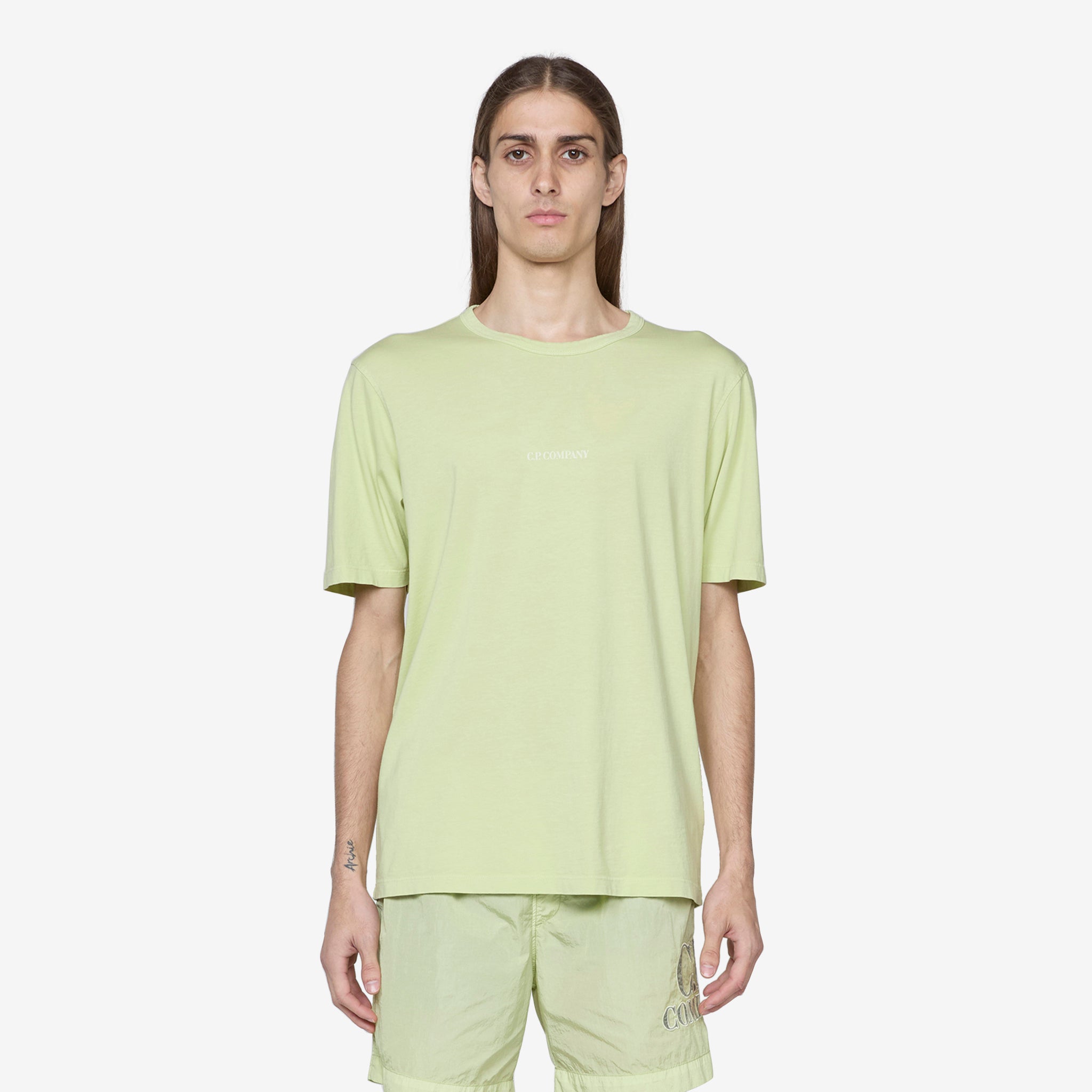 24/1 Jersey Resist Dyed Logo T-Shirt White Pearl - Comfortable Cotton Tee for Casual Wear, Street Style & Everyday Outfits