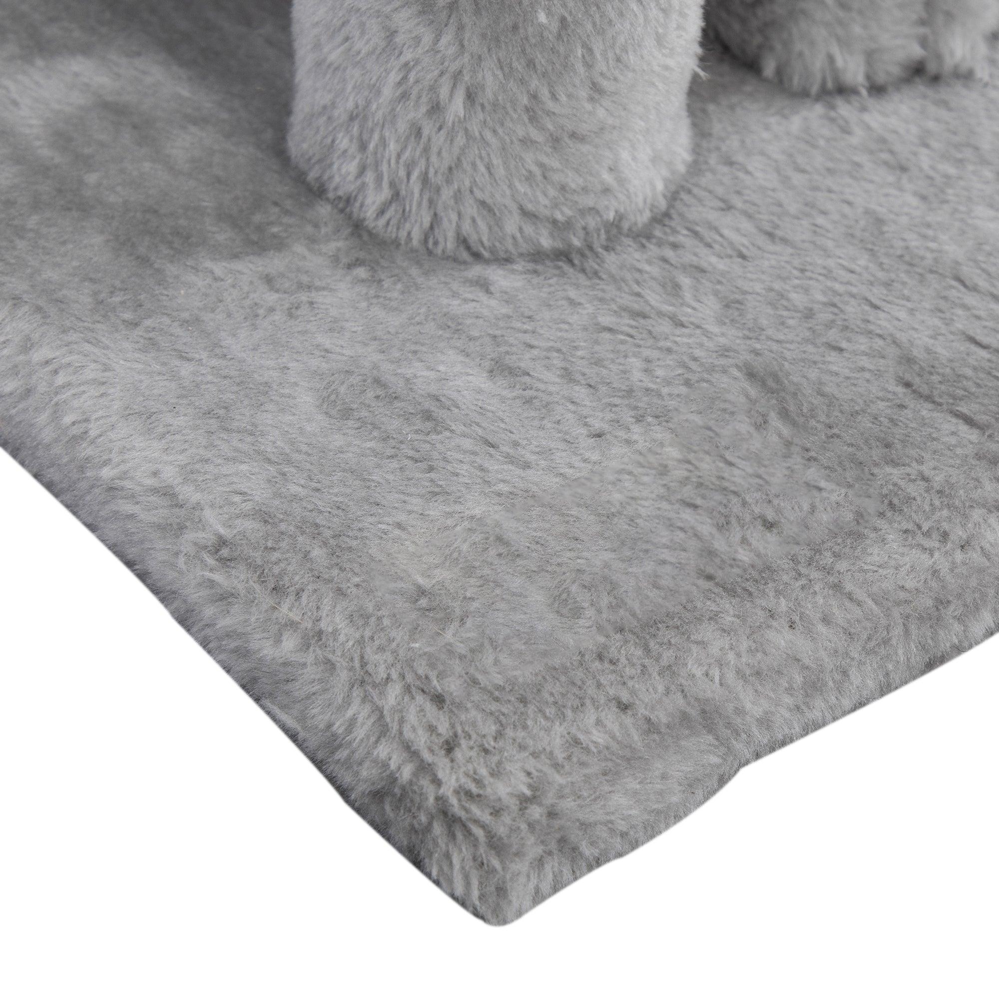 2-Tier Cat Tree with Scratching Posts - Light Gray Cat Tower for Kittens & Cats - Perfect for Play, Climbing & Scratching in Home or Office