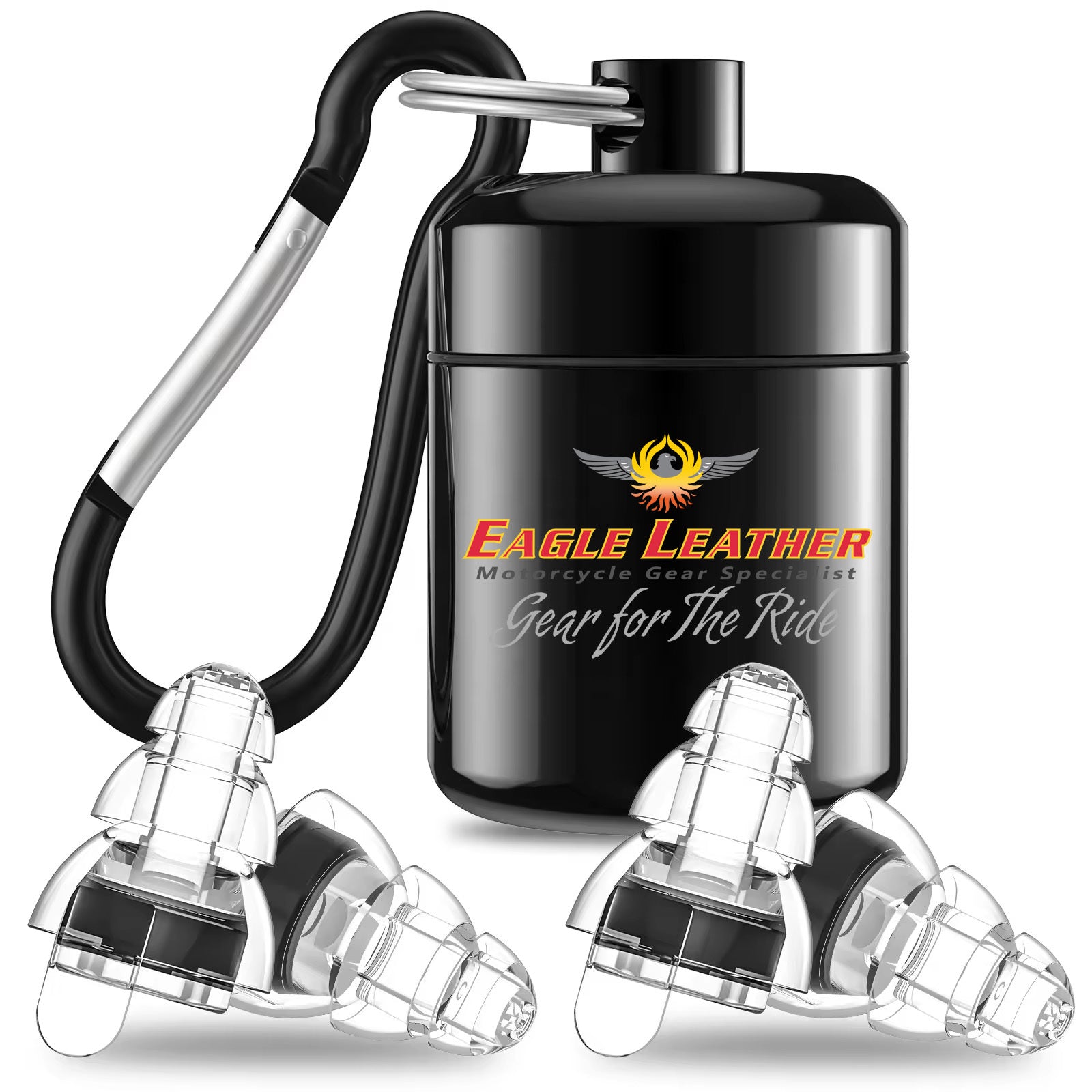 Eagle Leather Hi Fidelity Earplugs with Travel Case (2 Pairs) - Noise Reduction for Concerts, Travel & Sleep - Premium Hearing Protection for Musicians & Professionals