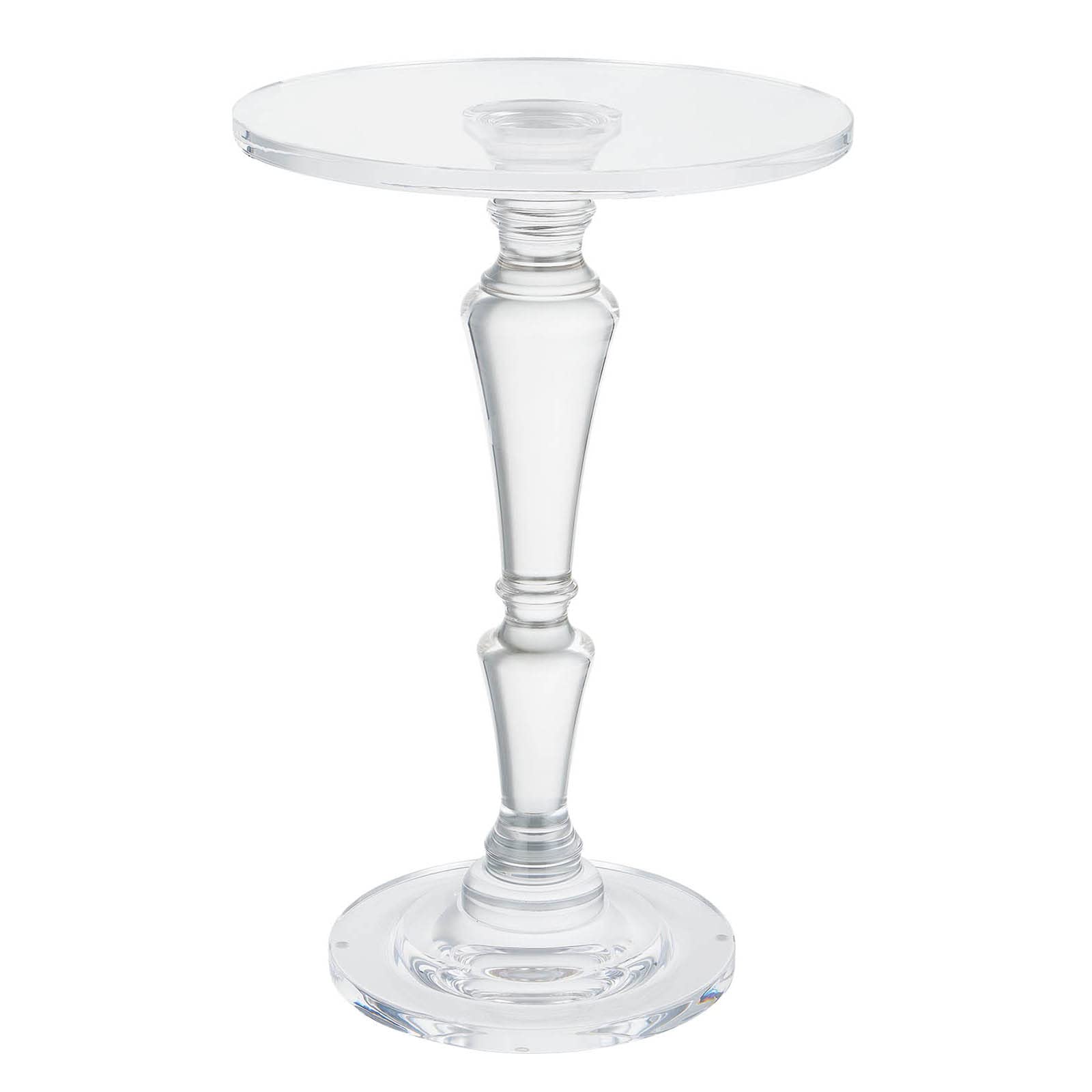 Clear Acrylic Side Table - Modern End Table for Living Room, Bedroom & Lobby - 13.5