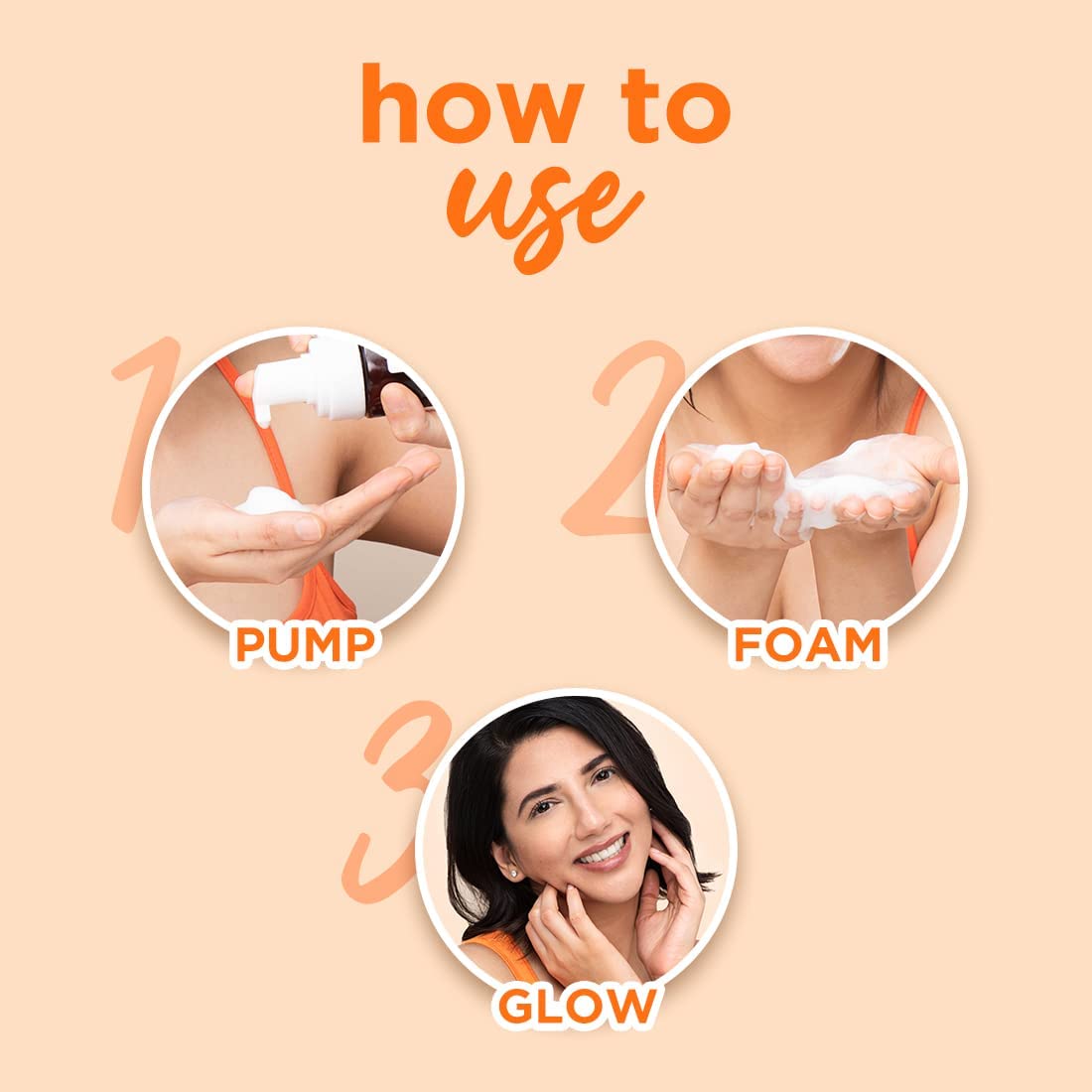 Plum Vitamin C Foaming Face Wash with Mandarin Extract | Brightening Cleanser for Glowing Skin | Gentle Sulfate-Free Formula for Hyperpigmentation & Dullness | 100% Vegan Skincare (110ml) | Perfect for Morning Routine & Pre-Makeup Cleansing