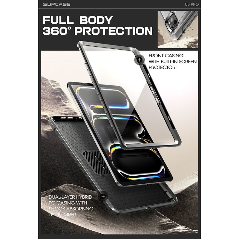 iPad Pro 13 Inch (2024) Case - Unicorn Beetle Pro Rugged Protective Cover with Shockproof Design for Apple iPad Pro 13