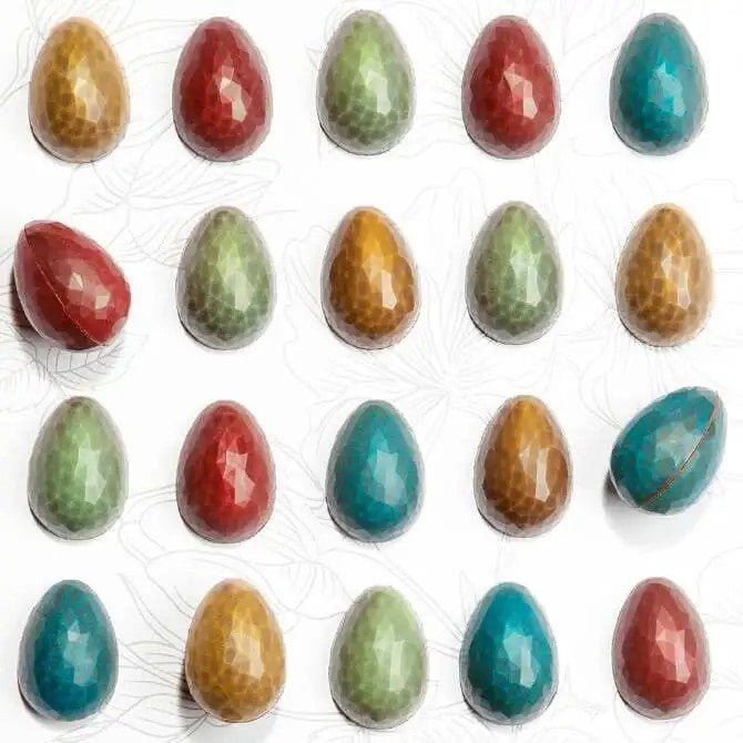 24-Piece Small Crystal Egg Set - Elegant Decorative Ornaments for Home, Office & Gift Giving | Feng Shui, Meditation & Display Use