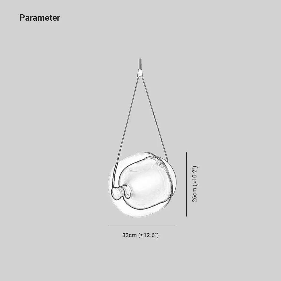 Modern Spherical Transparent Glass Pendant Light - Elegant Ceiling Lighting for Living Room, Bedroom, Dining Room & Kitchen Decor