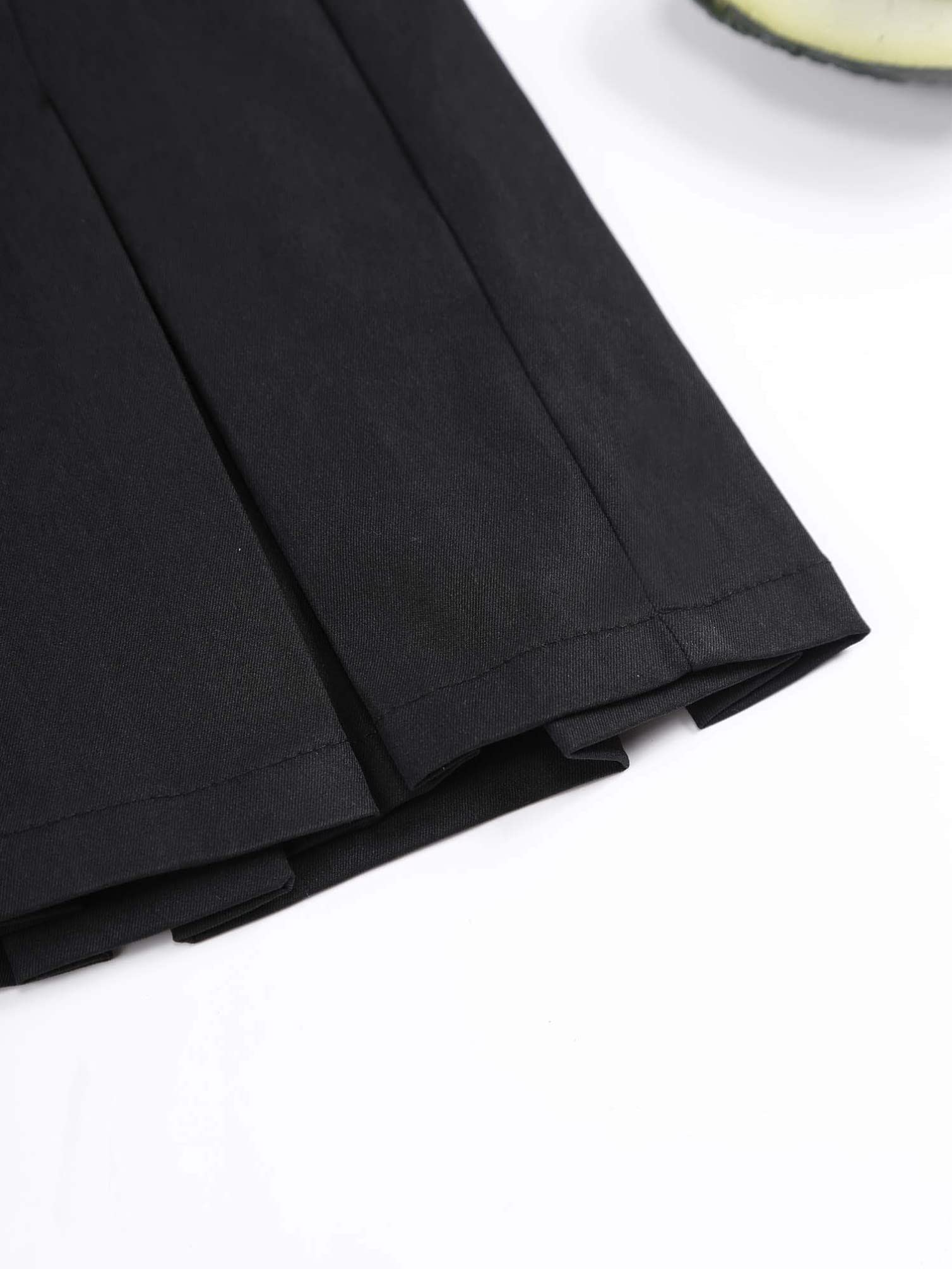 School Girls Pleated Uniform Skirt Scooter Mini Skort with Hidden Shorts - Knee-Length Plaid Skirt for Teens & Kids - Perfect for School, Dance, and Casual Wear