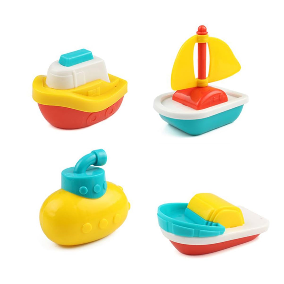 HEMOTON 8-Piece Boat Bath Toys Set for Toddlers & Kids - Fun Floating Bathtub Boats for Boys & Girls - Perfect for Bath Time Play, Pool Parties & Water Play Activities