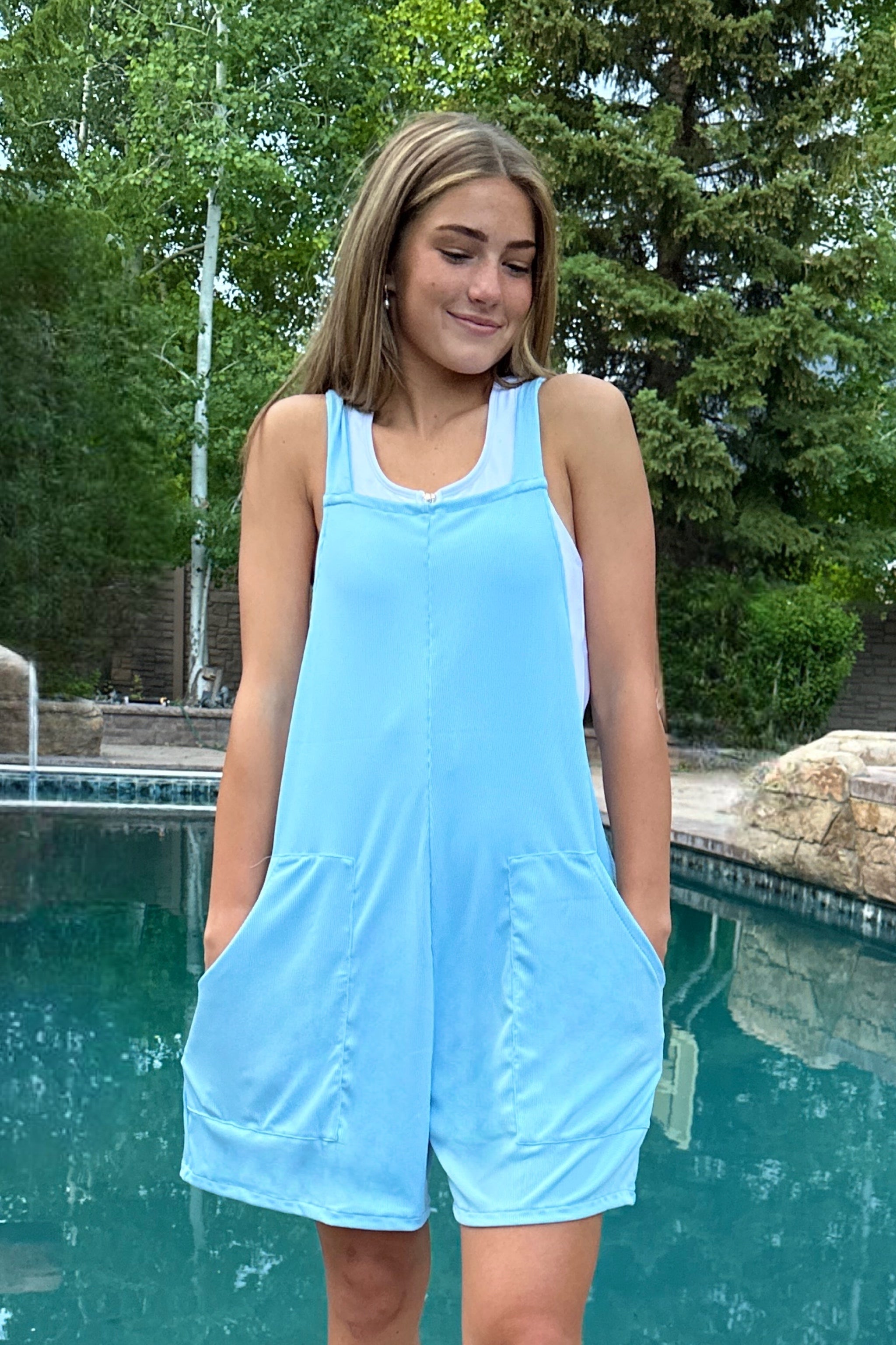 Blue Romper for Women - Stylish & Comfortable Jumpsuit for Casual Wear | Perfect for Summer Outings & Beach Vacations