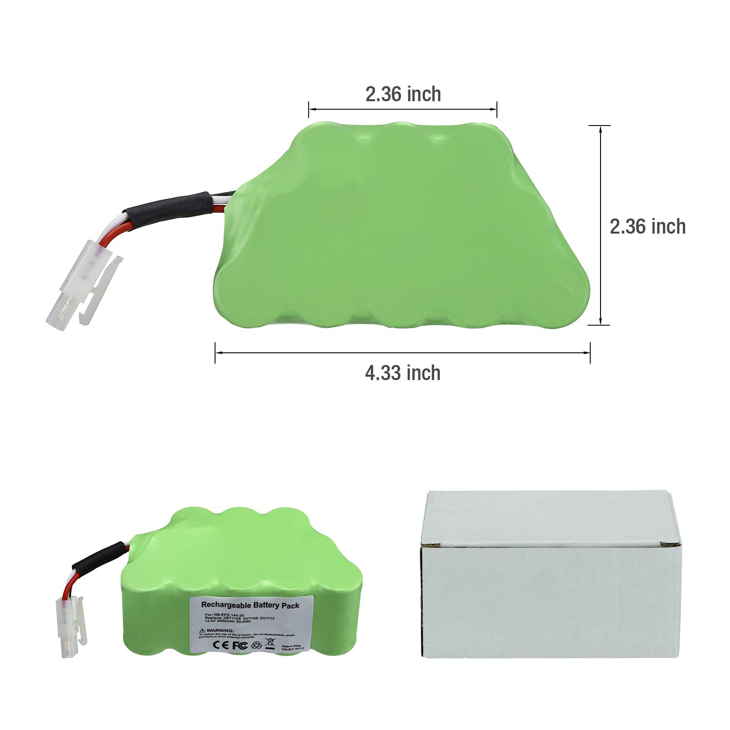 14.4V 3500mAh Replacement Battery for Shark Vacuum - Compatible with XBT1106 SV1106 SV1112 Freestyle Navigator Cordless Stick Vacuum XB1100 SV1100 SV1107 Ni-MH - Perfect for Home Cleaning & Pet Hair Removal
