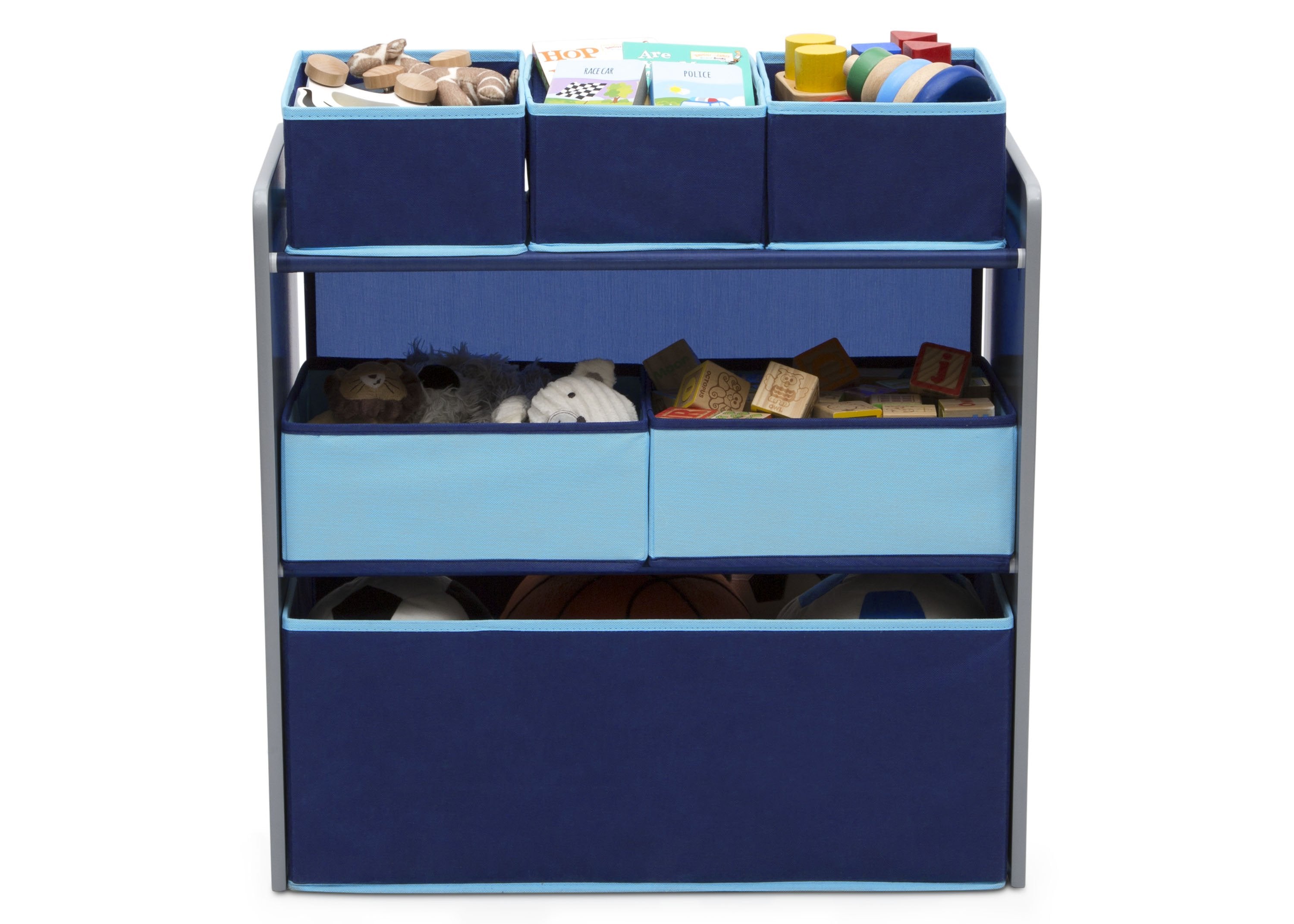 6 Bin Toy Organizer with Storage Bins - Kids Playroom & Nursery Organization Solution for Toys, Books & Games - Perfect for Home, Classroom or Daycare Use