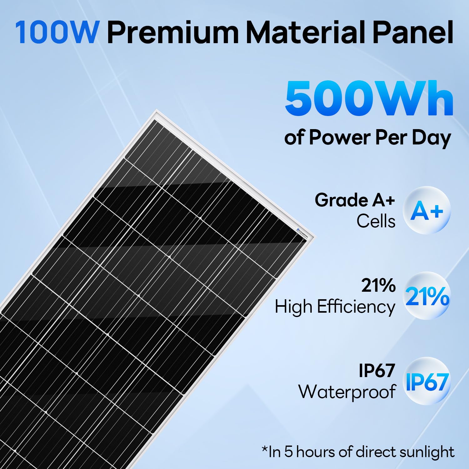 100W Solar Powered Attic Fan with 100W Solar Panel - Roof Ventilation System for Attic, Greenhouse & Shed Cooling - Easy Installation (2-Package Delivery)