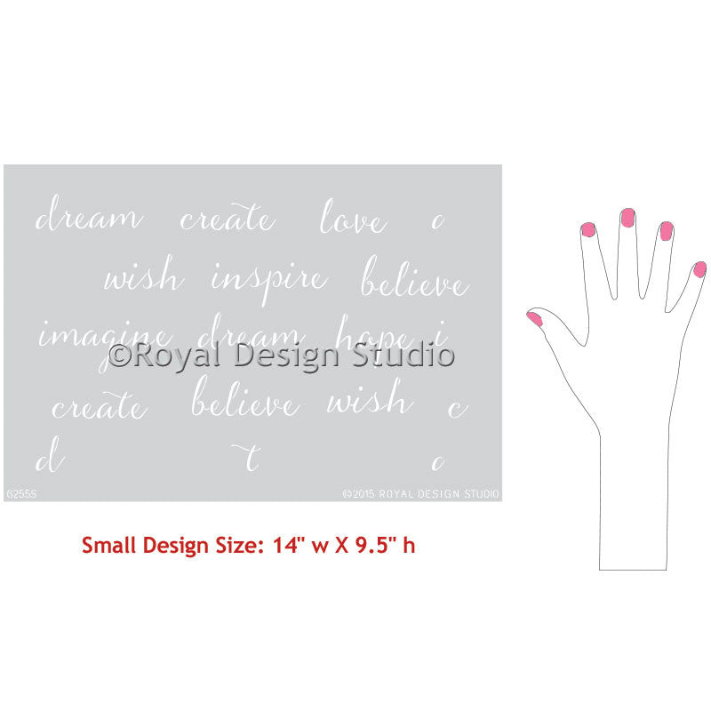 Dream On Lettering Furniture Stencil - Reusable DIY Wood Sign Painting Template for Home Decor & Crafts | Perfect for Farmhouse Signs, Wedding Decor, and DIY Projects