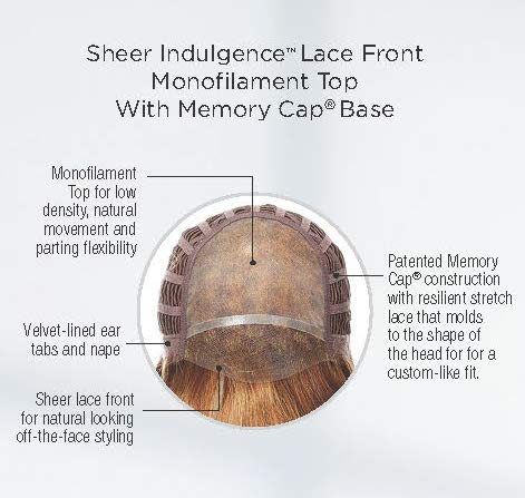 Raquel Welch UNFILTERED Synthetic Lace Front Wig 5PC Bundle with 4oz Mara Ray Luxury Shampoo, Comb & Wig Cap - 19 Page Belle of Hope Guide (RL8/29) - Perfect for Cosplay, Daily Wear & Special Occasions