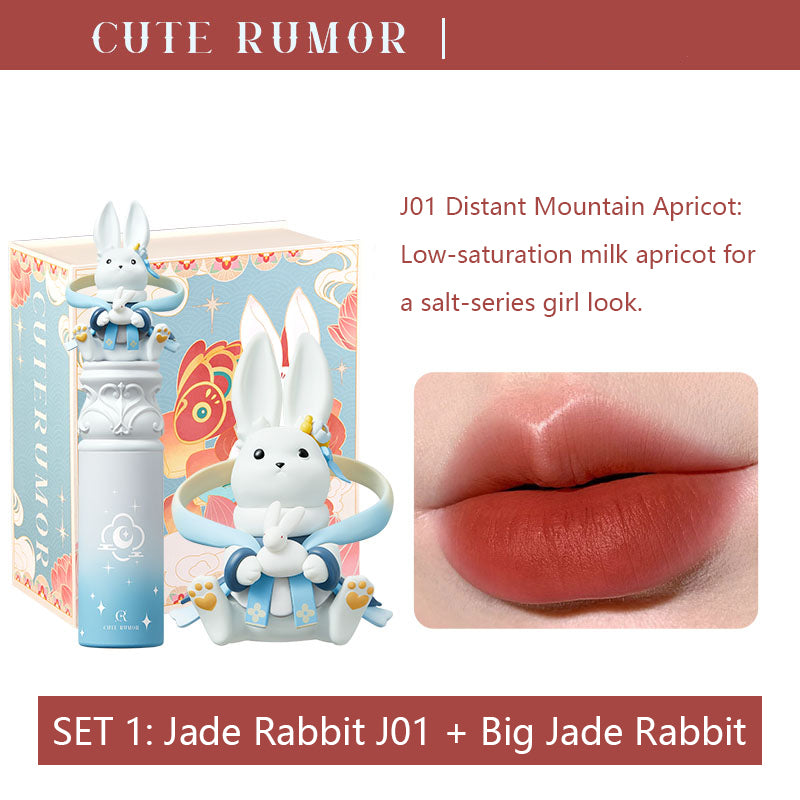 CuteRumor Mid Autumn Jade Rabbit Lipstick - Moisturizing Matte Lipstick with Long Lasting Wear, Perfect for Fall Makeup and Gift Giving