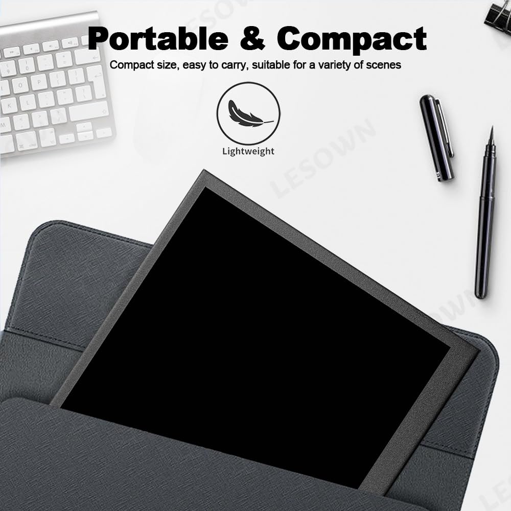 10.1 Inch LESOWN Portable IPS Monitor - 1024x600 HD Display, Metal Shell, Mini HDMI Screen for PC, Laptop, Raspberry Pi 4/3 - Perfect for Gaming, Office Work & Travel Entertainment