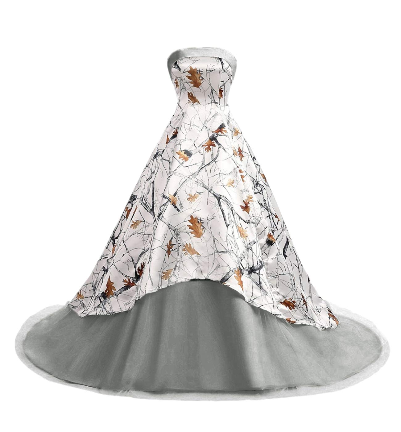 APXPF Women's Camouflage Print Wedding Dress - Tulle Ball Gown for Prom, Quinceañera & Special Occasions | Elegant Party Dress for Bridal, Formal Events & Evening Galas