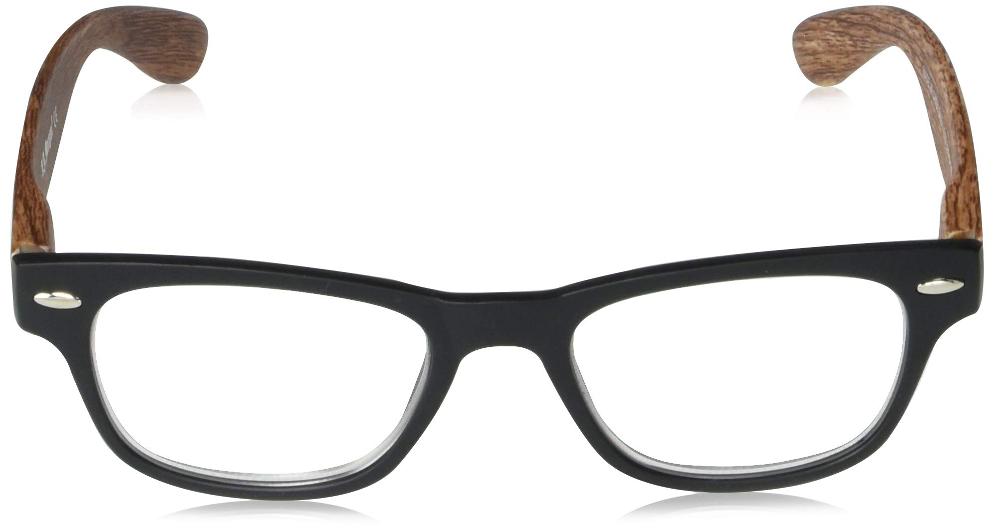 A.J. Morgan Woodpecker Reading Glasses - Square Frame Blue Light Blocking Readers for Men & Women - Perfect for Computer Work, Reading Books & Close-Up Tasks