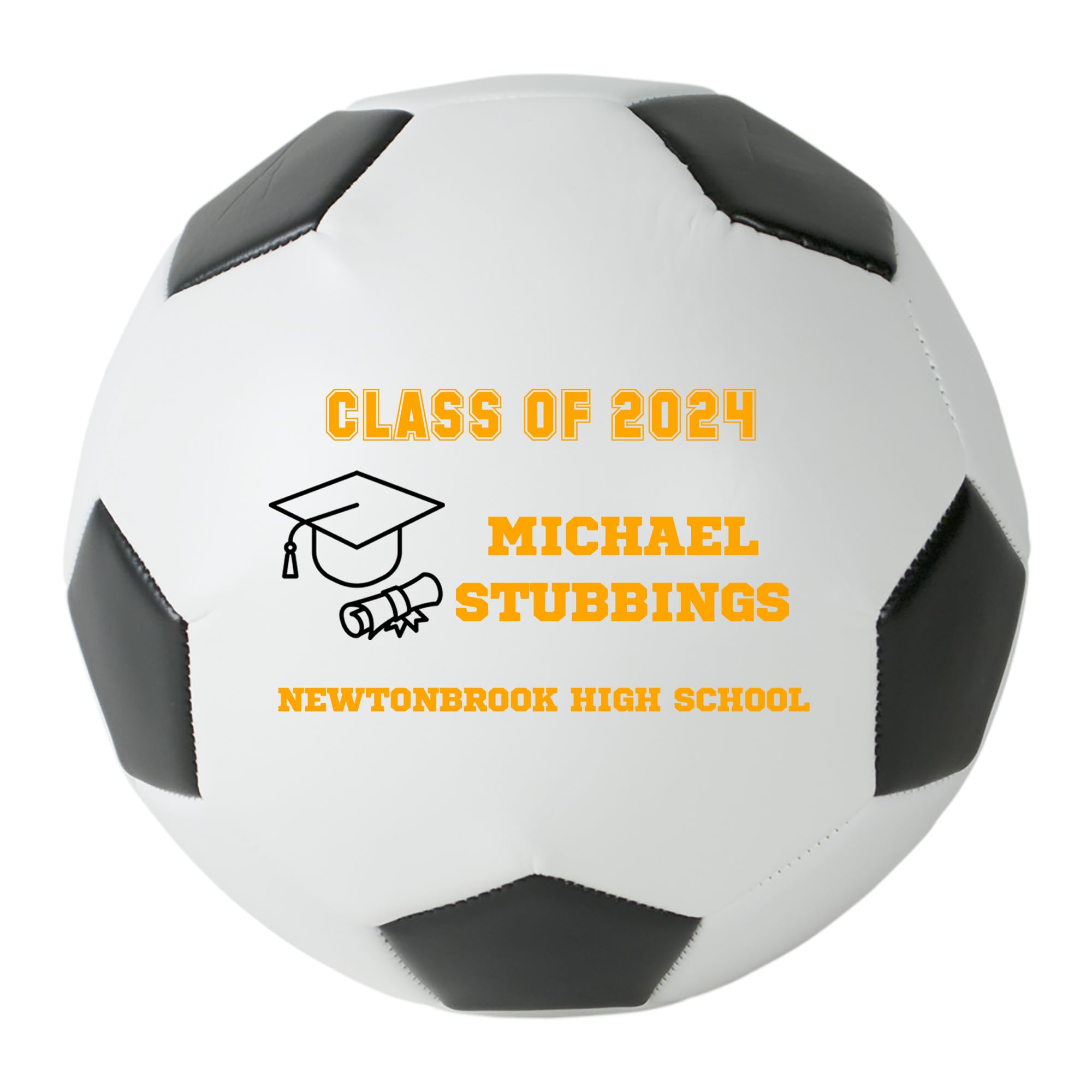 Custom Personalized 2025 Graduation Soccer Ball Gift - Class of 2025 Graduation Present for Boys & Girls - Perfect High School/College Graduation Gift for Athletes & Soccer Lovers