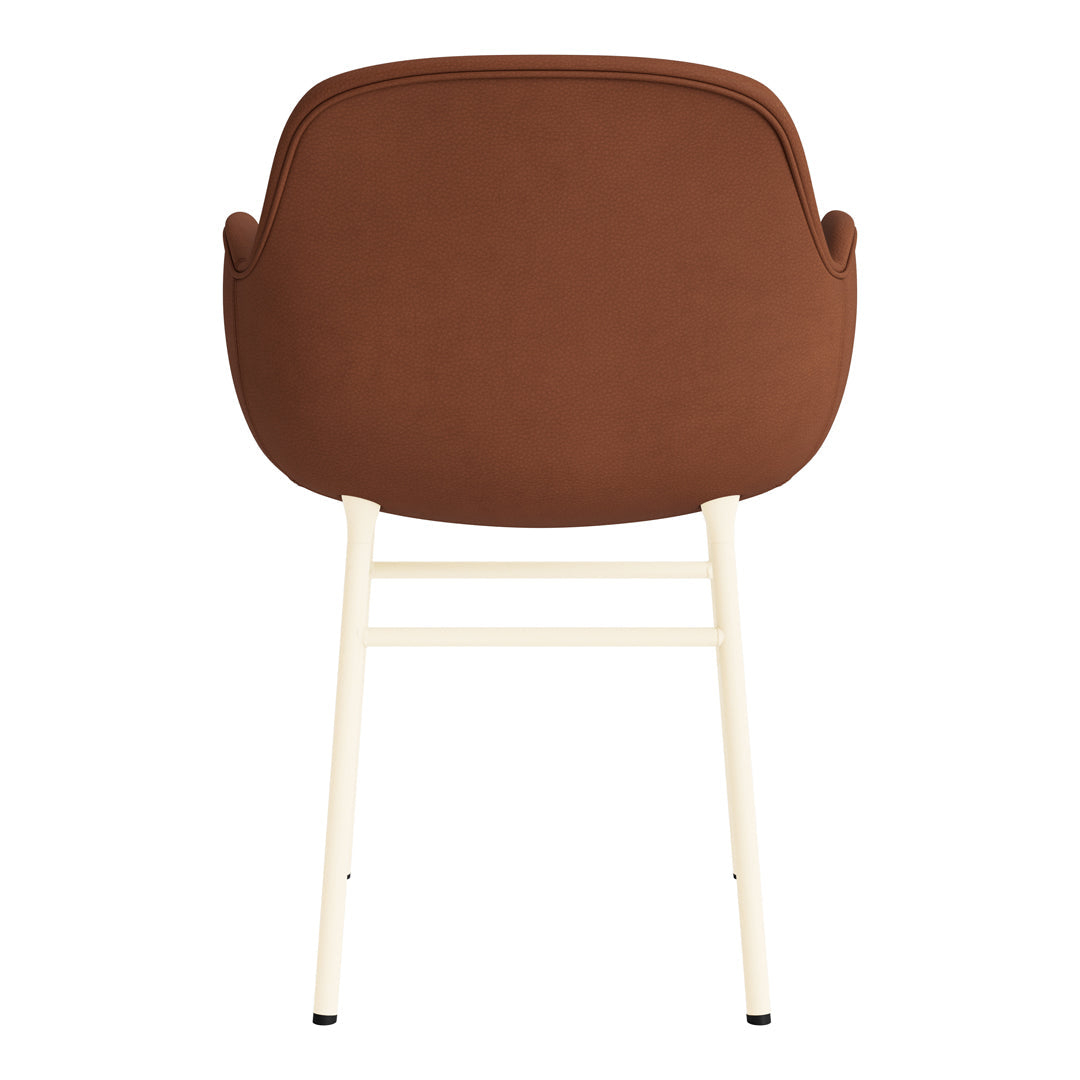 Modern Form Armchair with Sturdy Metal Legs & Soft Upholstery - Perfect for Living Room, Office, or Reading Nook