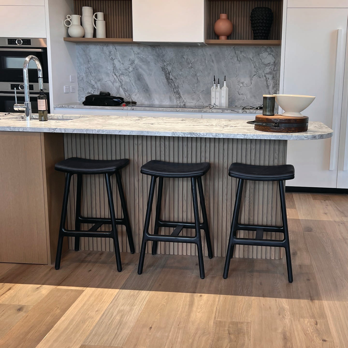 Unique Upholstered Stool - Modern Accent Stool for Living Room, Bedroom & Entryway - Comfortable & Stylish Home Decor Furniture