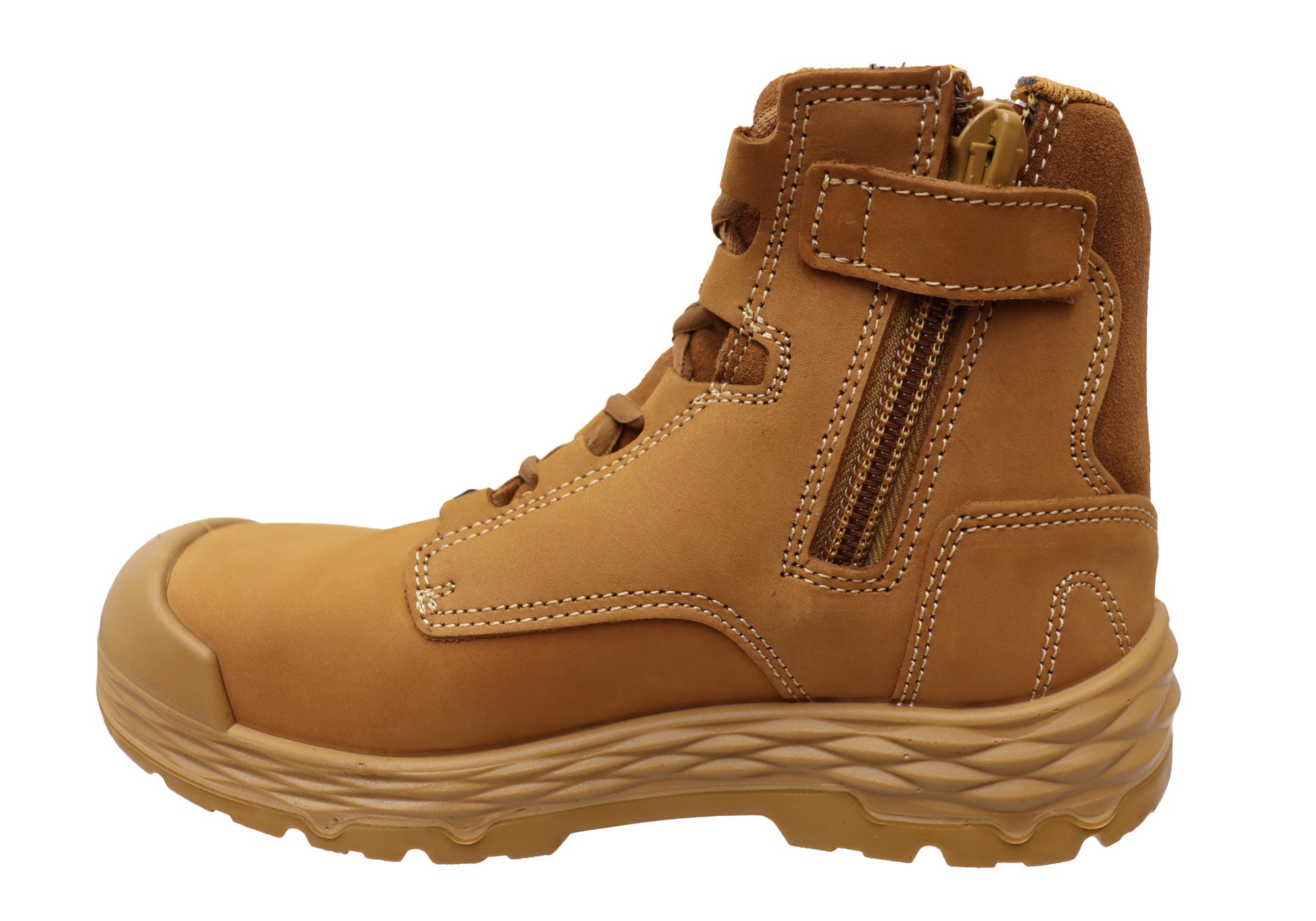 Mack Men's Force Leather Steel Toe Safety Work Boots with Side Zipper - Durable Construction for Industrial & Warehouse Work Environments