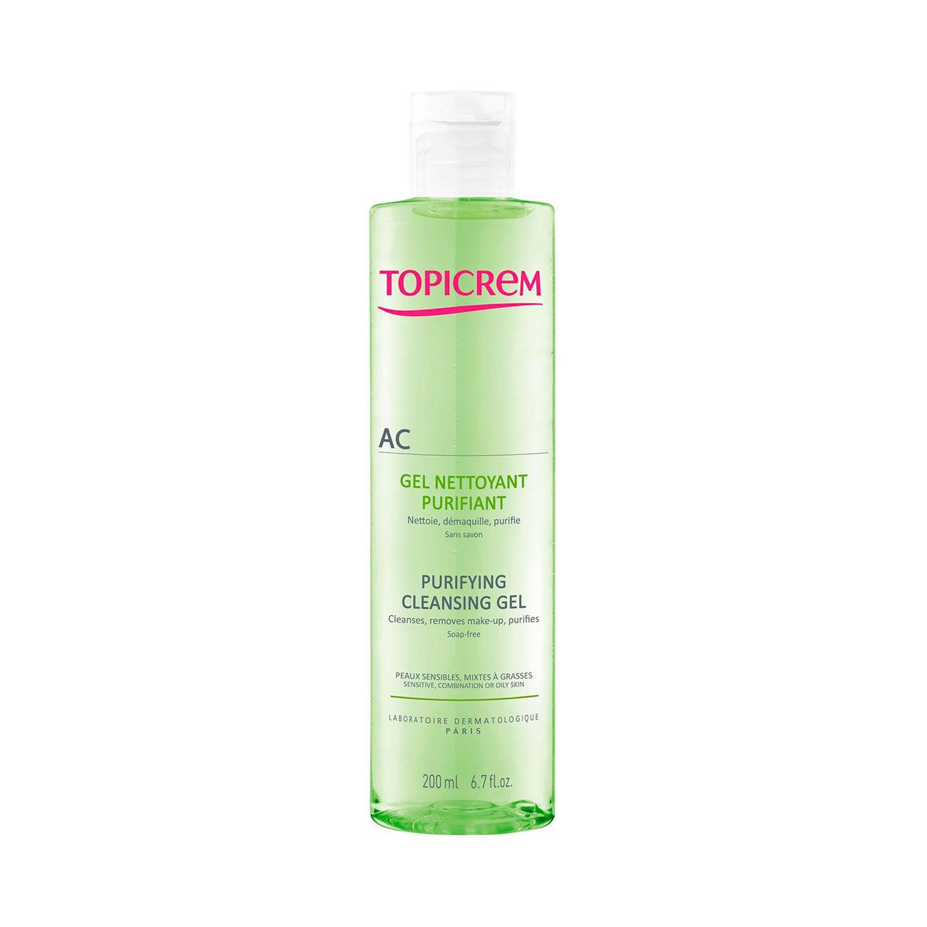 AC Purifying Cleansing Gel for Oily & Sensitive Skin - Deep Cleansing Face Wash for Acne-Prone Skin, Gentle Daily Facial Cleanser for Men & Women - Perfect for Morning & Night Skincare Routine
